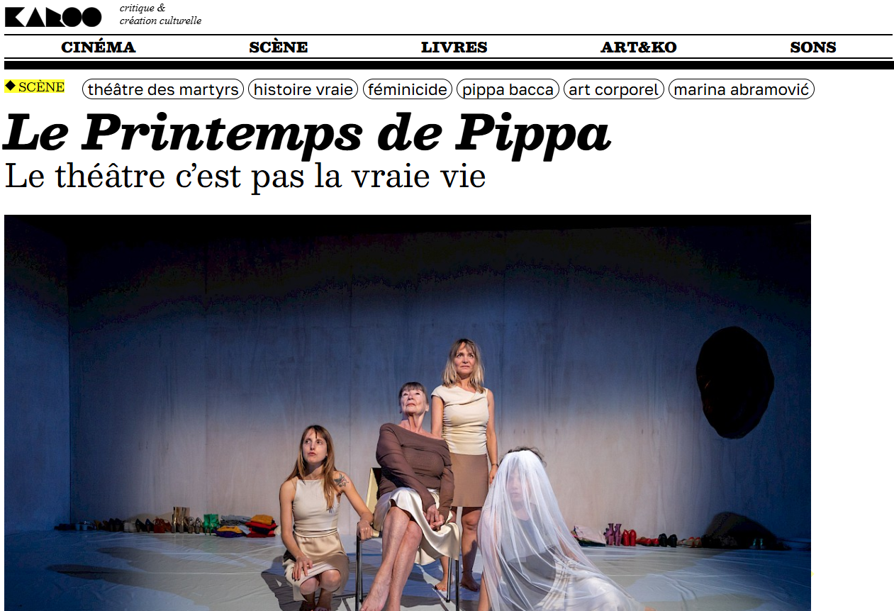 Le Printemps de Pippa - Le théâtre c’est pas la vraie vie