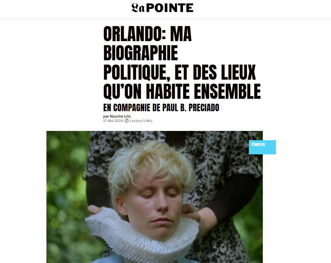 Orlando: ma biographie politique,&nbsp;et des lieux qu’on habite ensemble