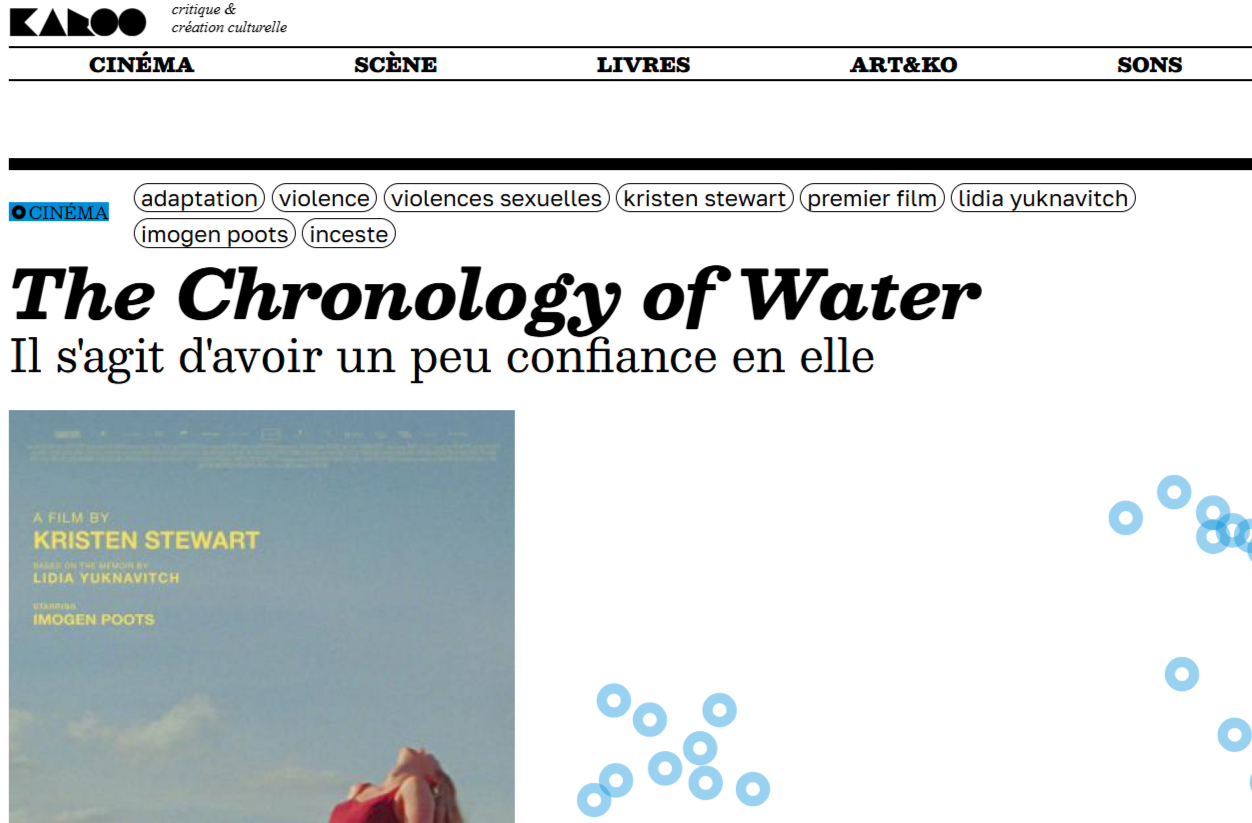 The Chronology of water