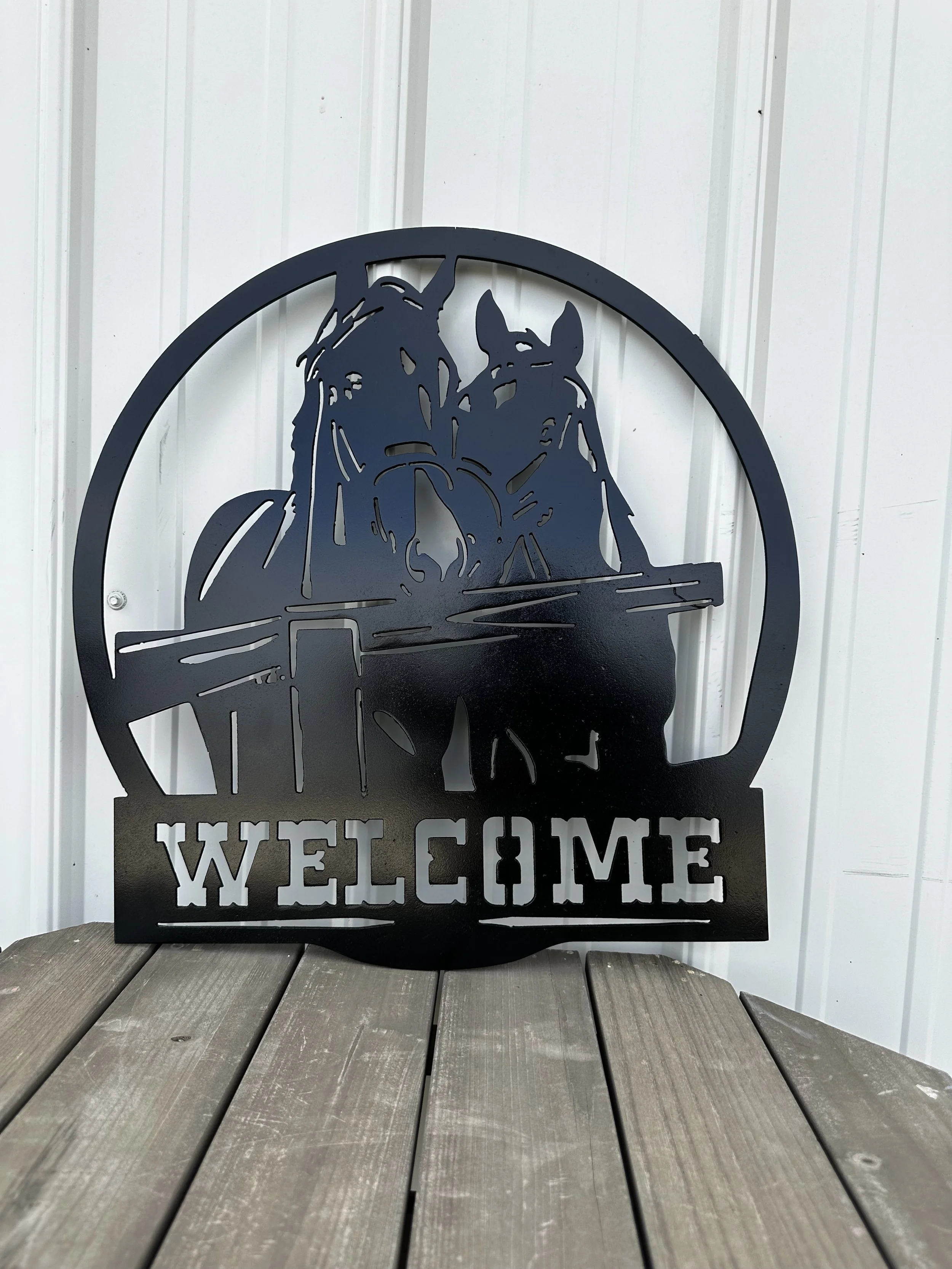 Horse Welcome Sign