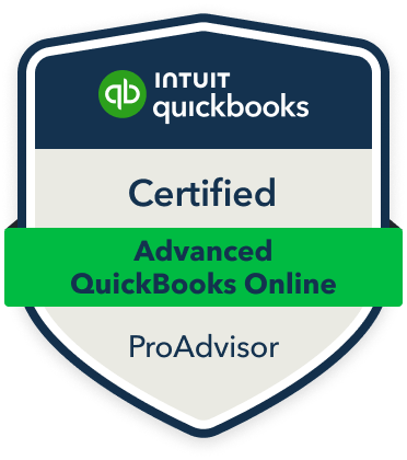 QuickBooks Online Advanced ProAdvisor certification badge.