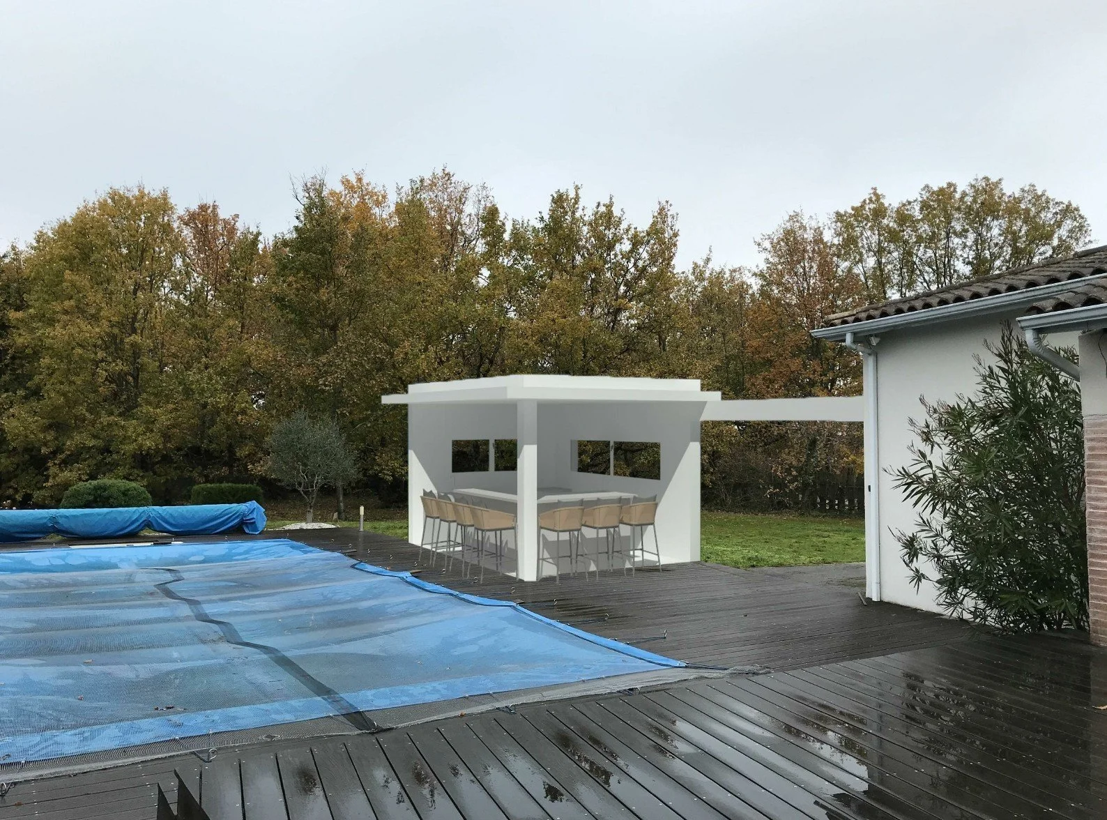 Construction d'un pool-house