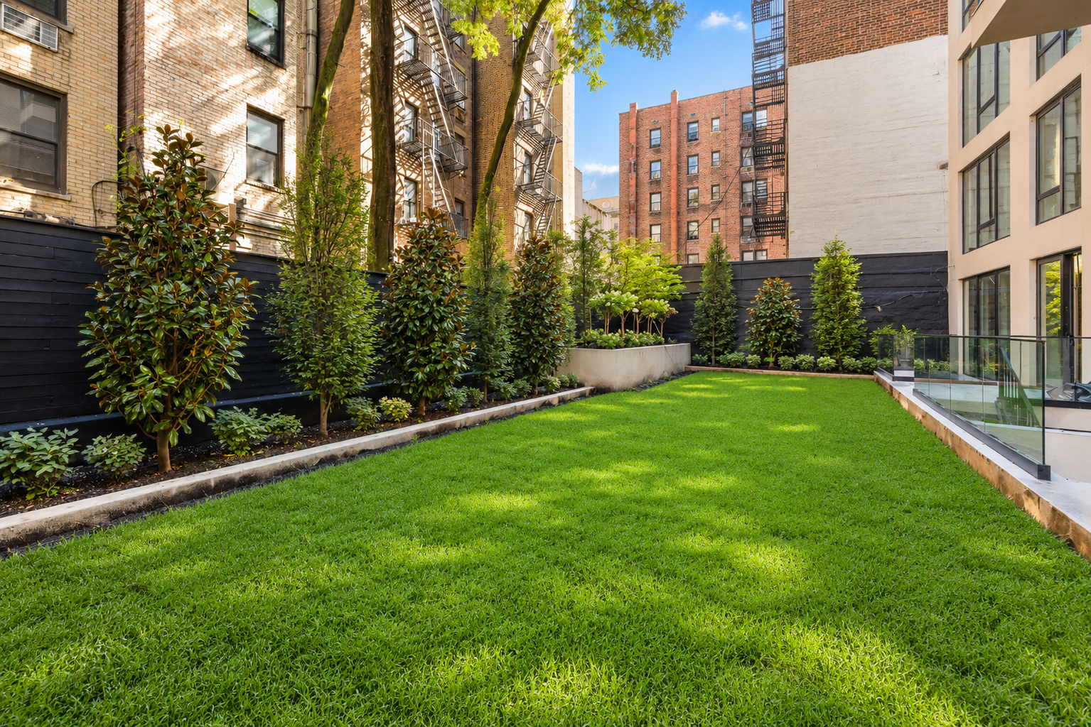 Sunlit Urban Courtyard Garden.png