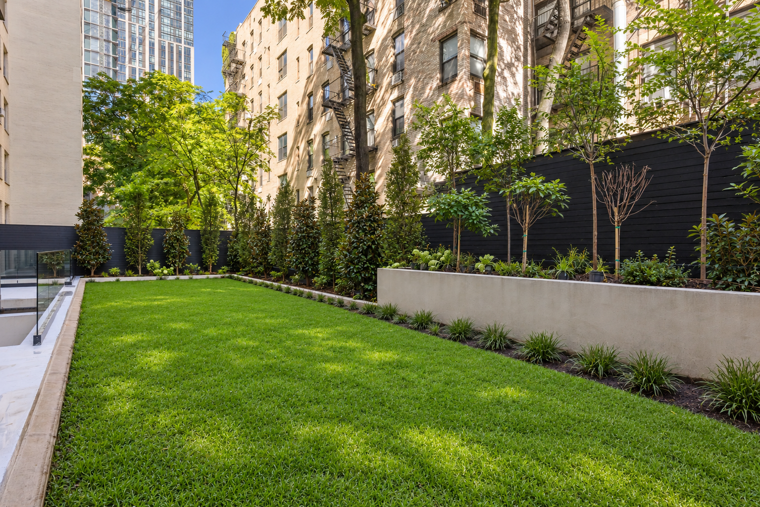 Sunlit Urban Garden Courtyard.png