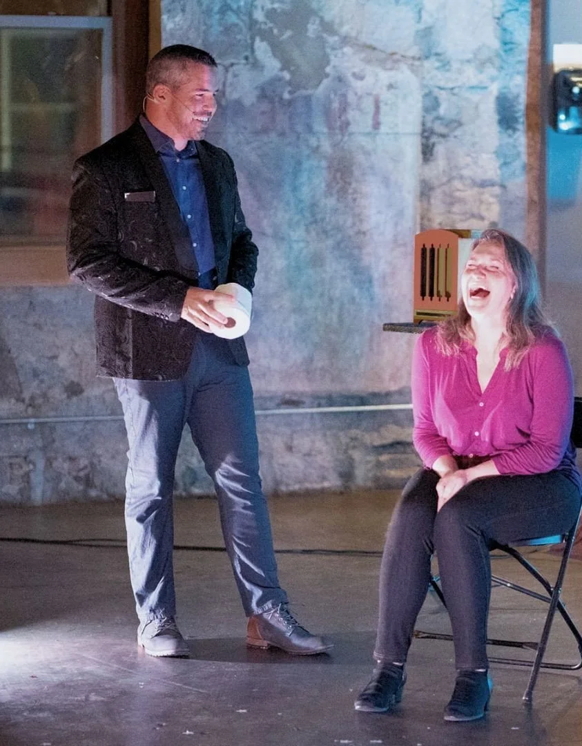 Full scale magic and mentalism show ideal for conferences, annual meetings and large celebrations by Dustin Adcock, entertainer, emcee and magician.