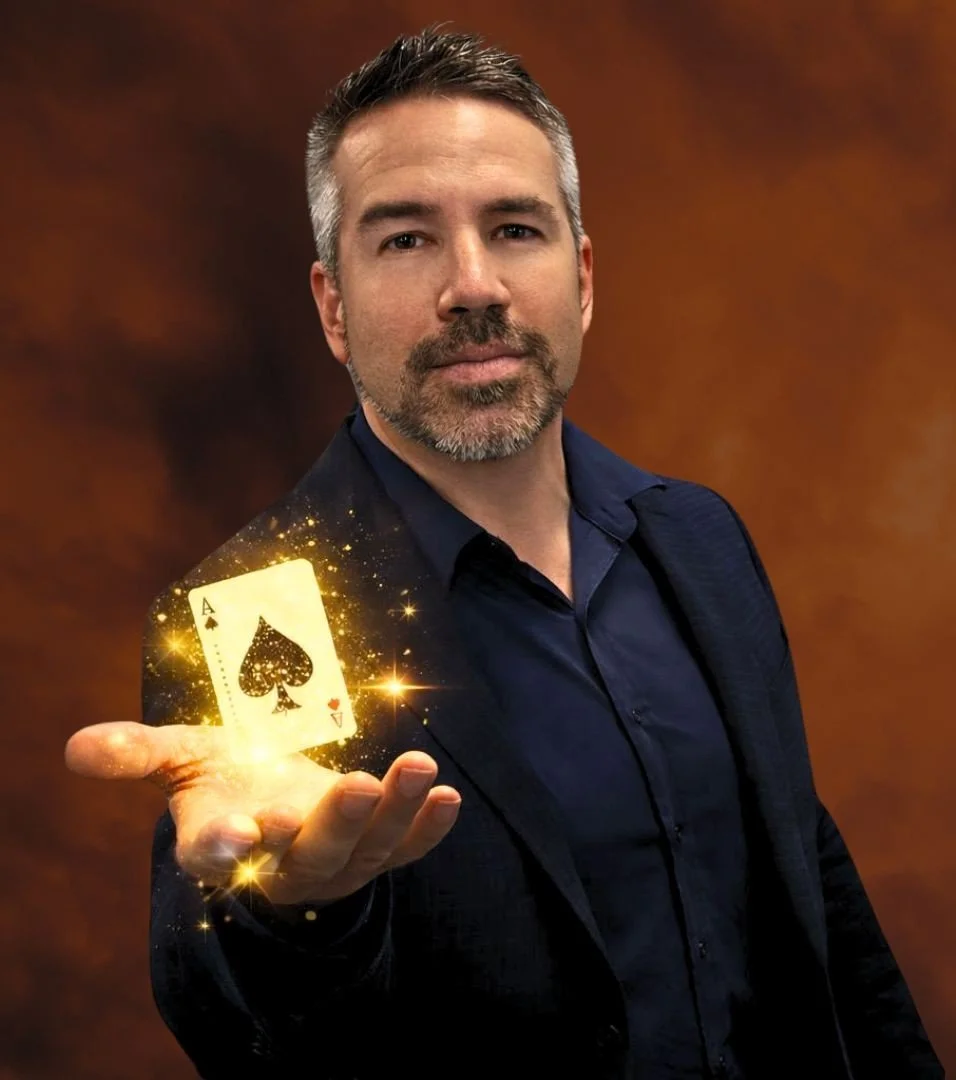 Entertainer, Dustin Adcock, blends humor, psychology and magic for corporate events, annual meetings, leadership meetings, fundraisers, and private celebration events. like weddings and birthdays.