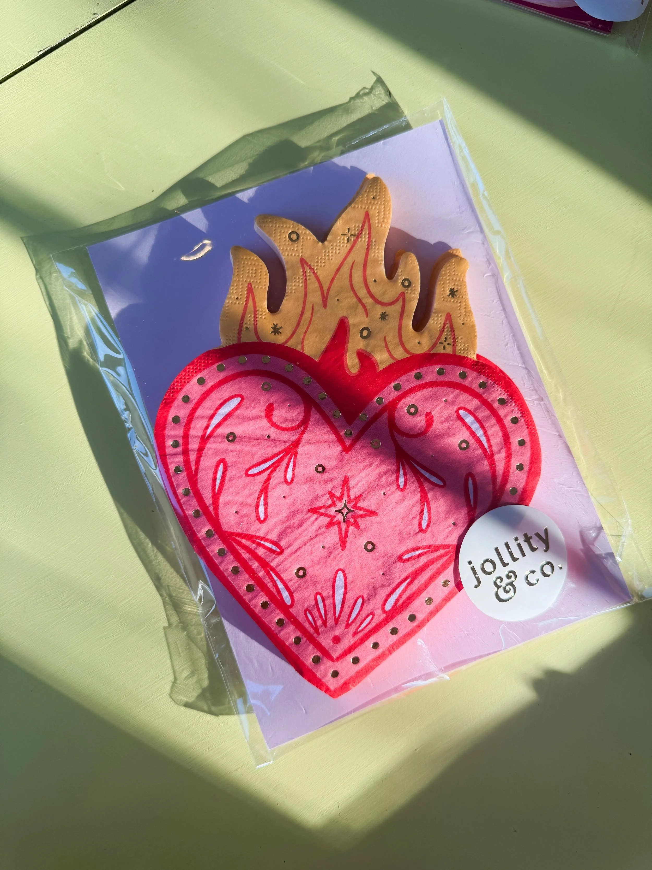 Queens Flaming Hearts Large Napkins