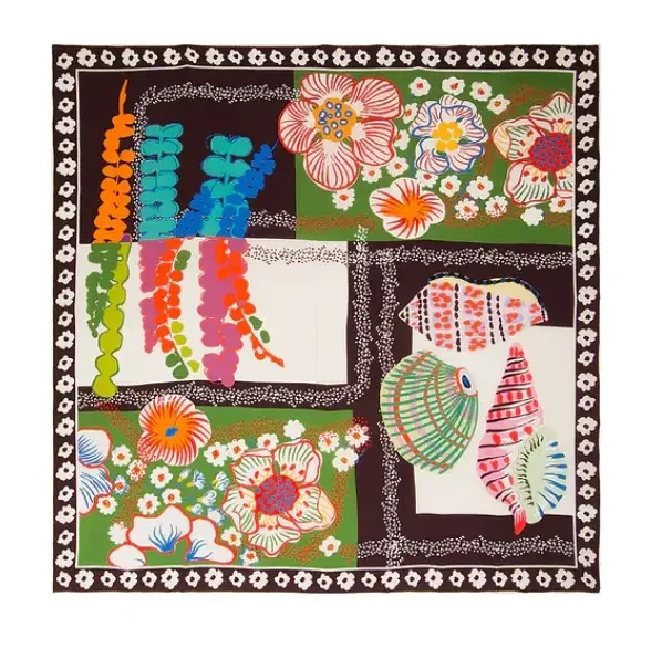 Floral Silk Printed Scarf by AniStudio