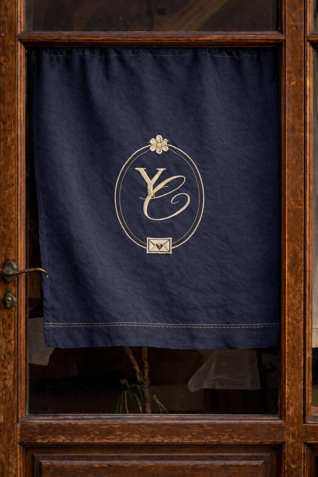 Sheet Embroidered with Initials