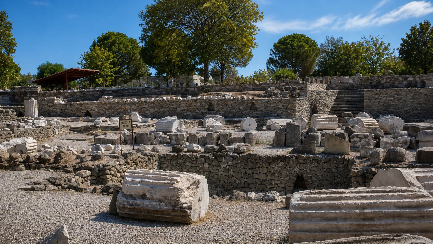Mausoleum at Halicarnassus ancient ruins in Bodrum