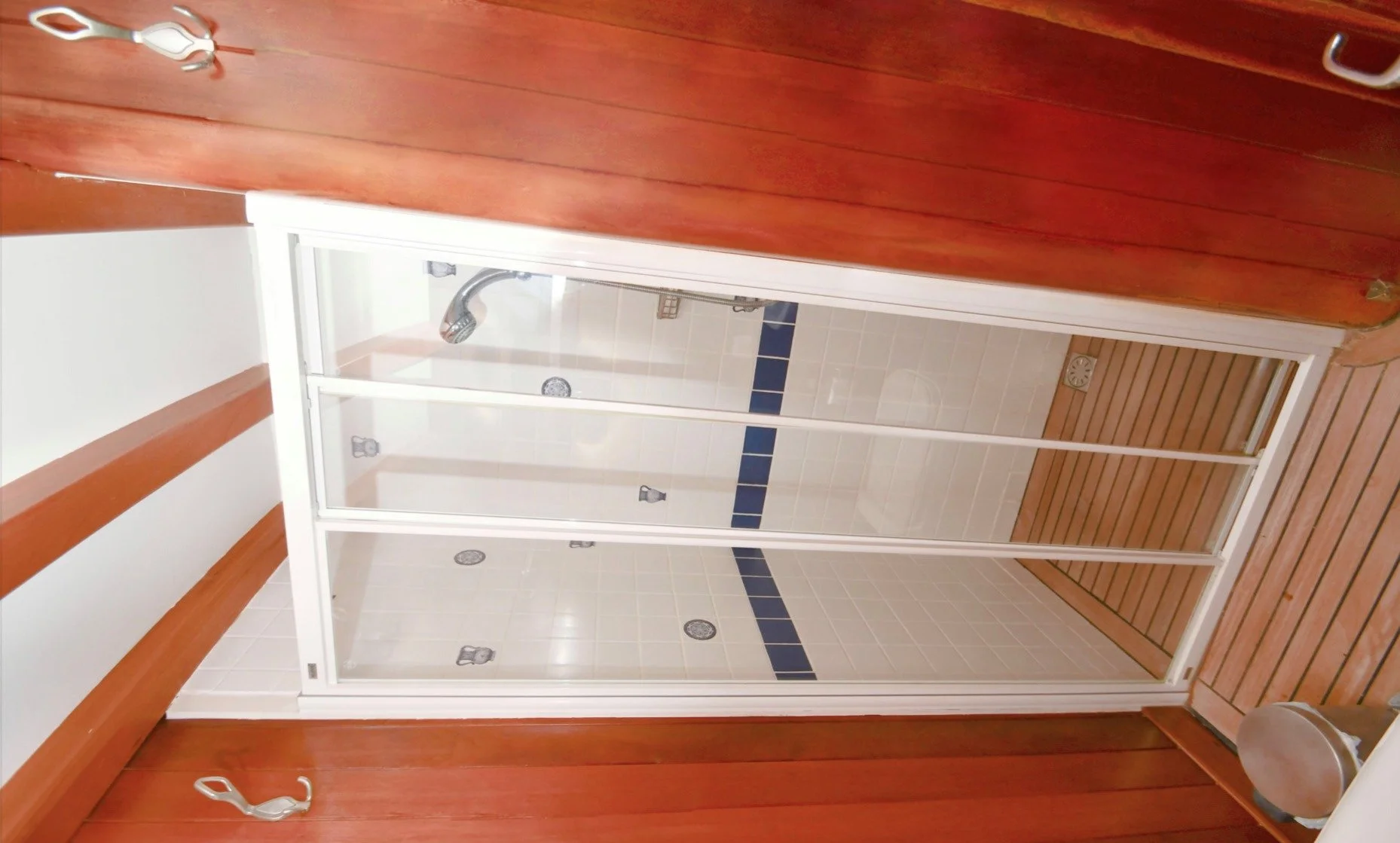 Shower area inside a traditional private gulet.