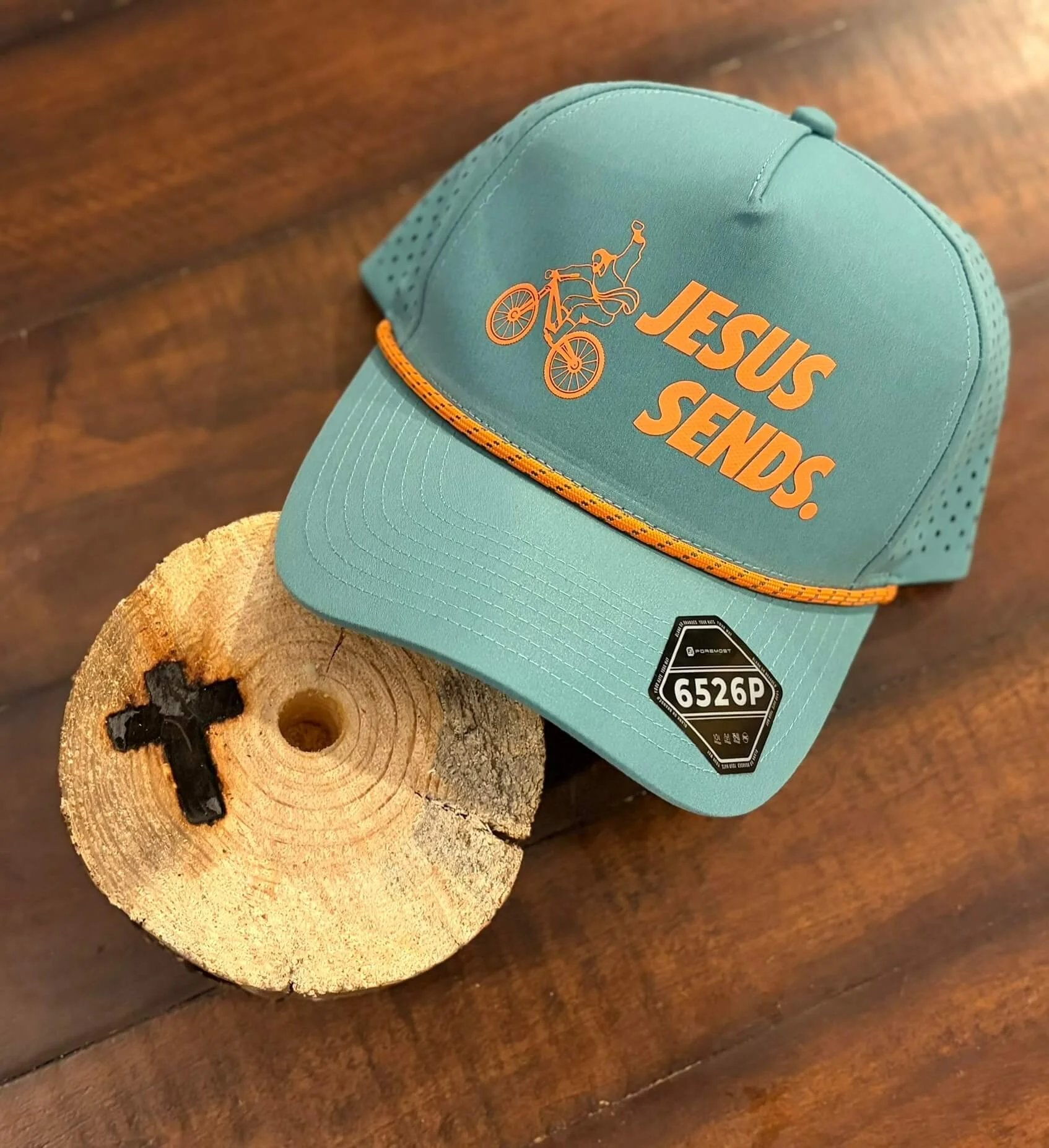FULL SEND ROPE CAP (GREEN) - MTN BIKE JESUS