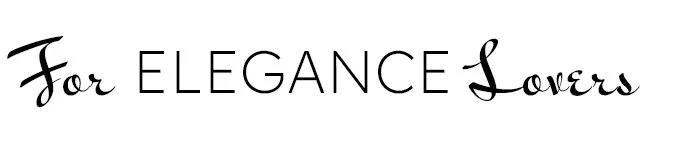 Text reading 'For ELEGANCE Lovers' in stylized black font.
