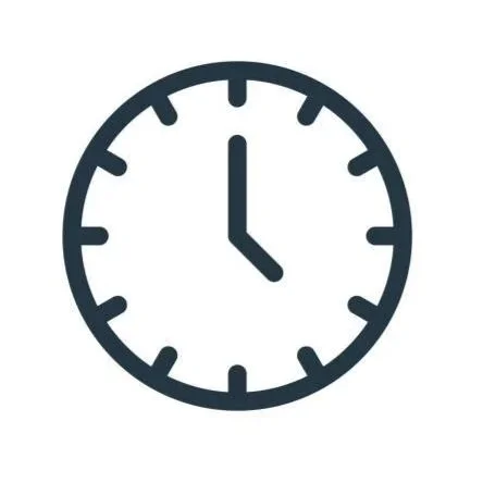 Clock showing 12:00.