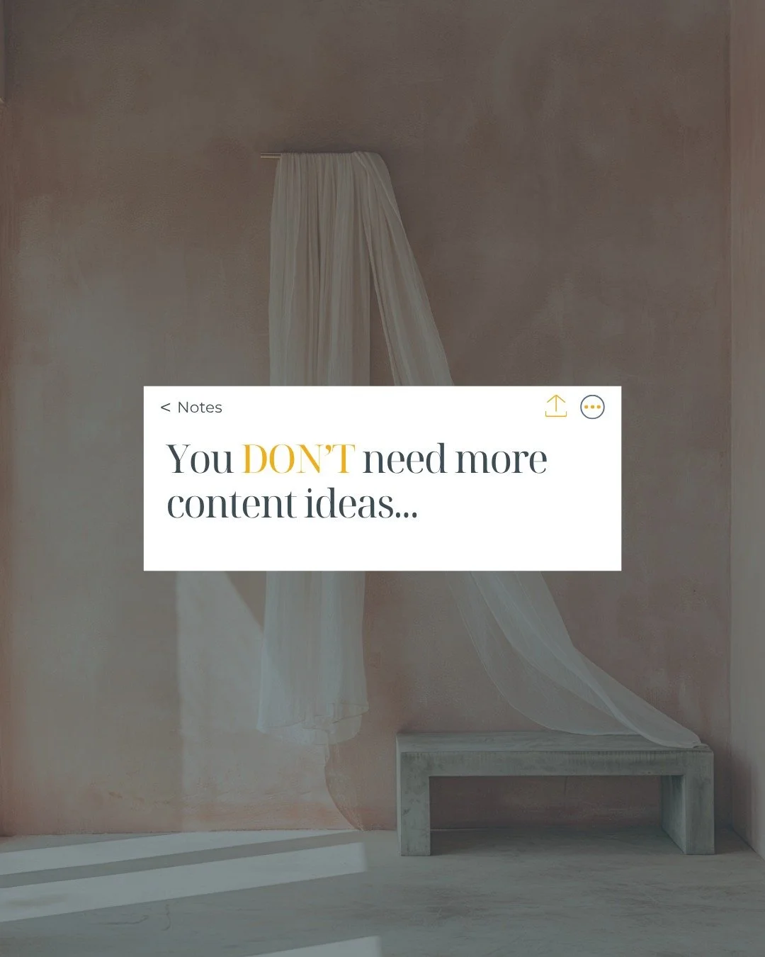 You don&rsquo;t need another idea

If that was the problem
you&rsquo;d already be growing

You&rsquo;re stuck because there&rsquo;s no direction

So you keep saving content
scrolling for inspiration
posting things that don&rsquo;t go anywhere

And th