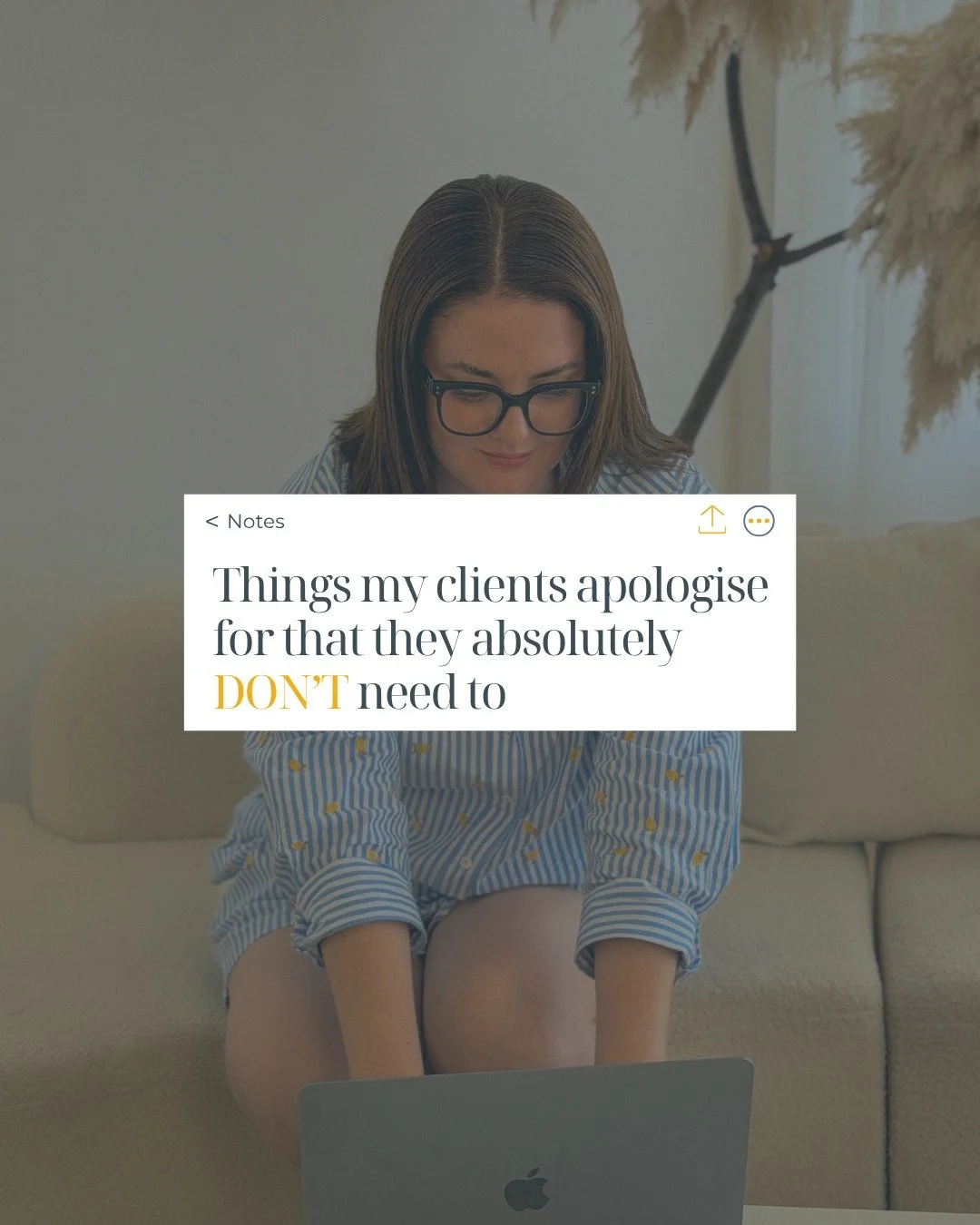 My clients apologise for the weirdest things

Messaging late
Changing their mind
Asking too many questions

And every time I'm like&hellip; please stop

This is your business

You're allowed to care
You're allowed to be involved
You're allowed to wan