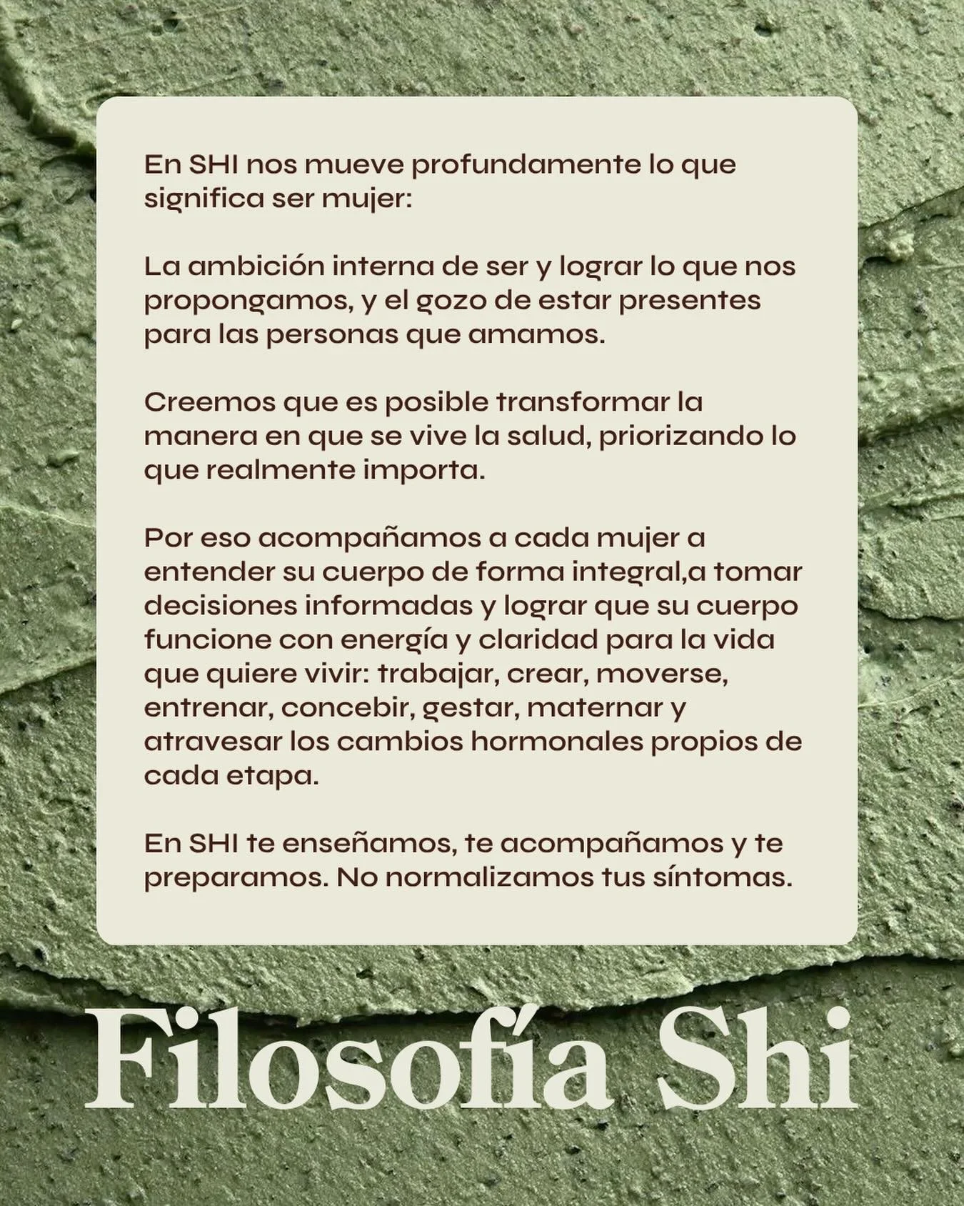 Nuestra filosof&iacute;a