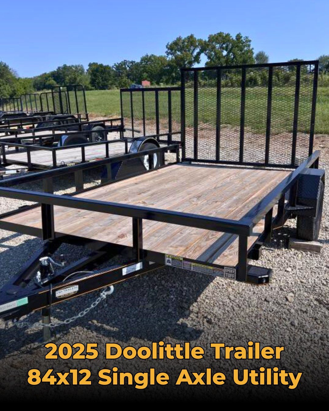 Available now at CSH: 2025 @doolittletrailers Utility Trailer!

Trailers details:
🔸 Single Axle
🔸 84x12
🔸 3,500 lb.
🔸 5' gate
🔸 LED lights
🔸 HD Pipe top
👉 Only $2,650!

Call or stop by CSH to claim it!

📍 Westphalia, MO
☎️ 573-455-2998
🔗 www