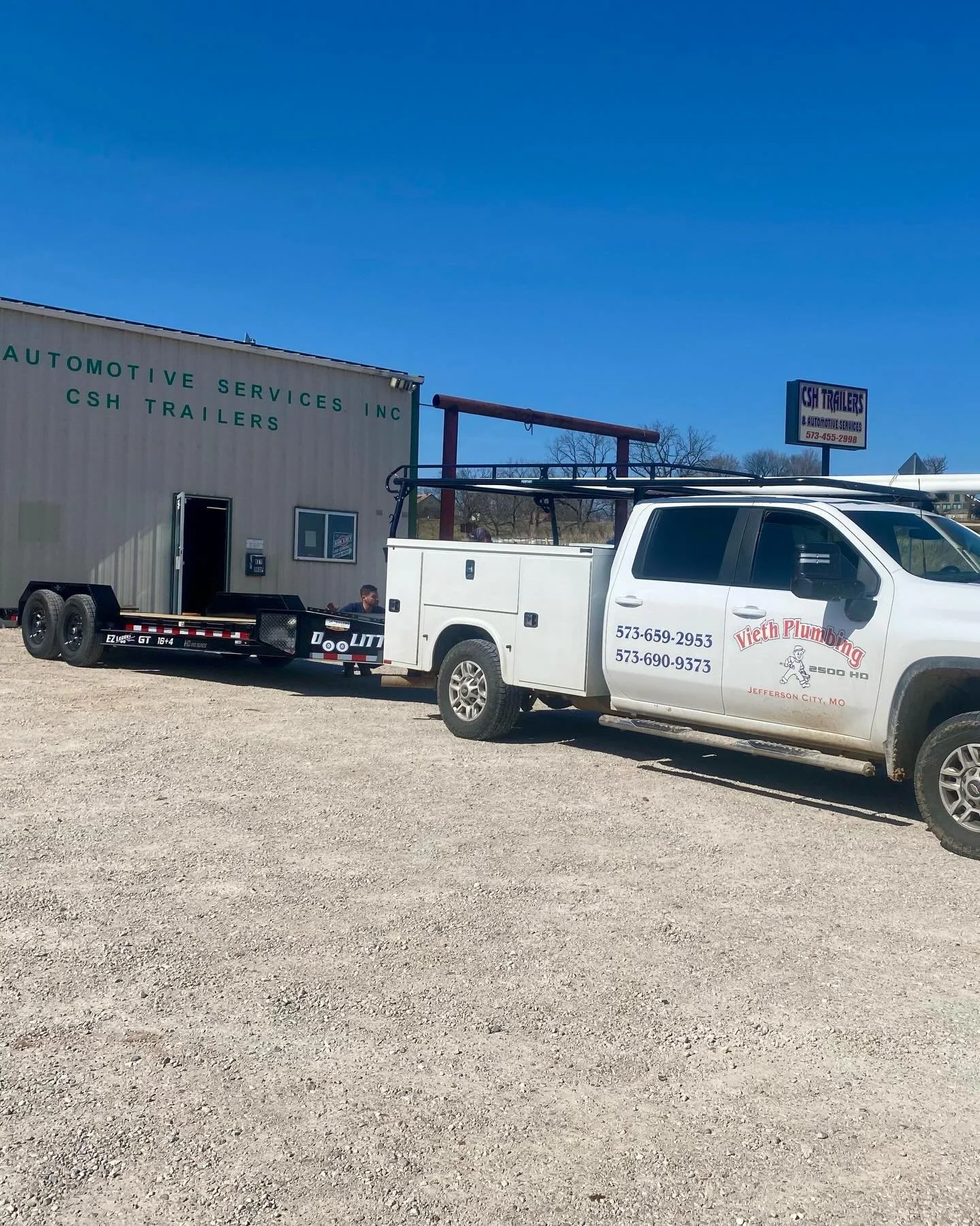 Thanks to Vieth Plumbing for their continued support of CSH! The Doolittle GT tilt trailer was a solid choice to add to your lineup. 

#trailers #trailersales #trailerdealership