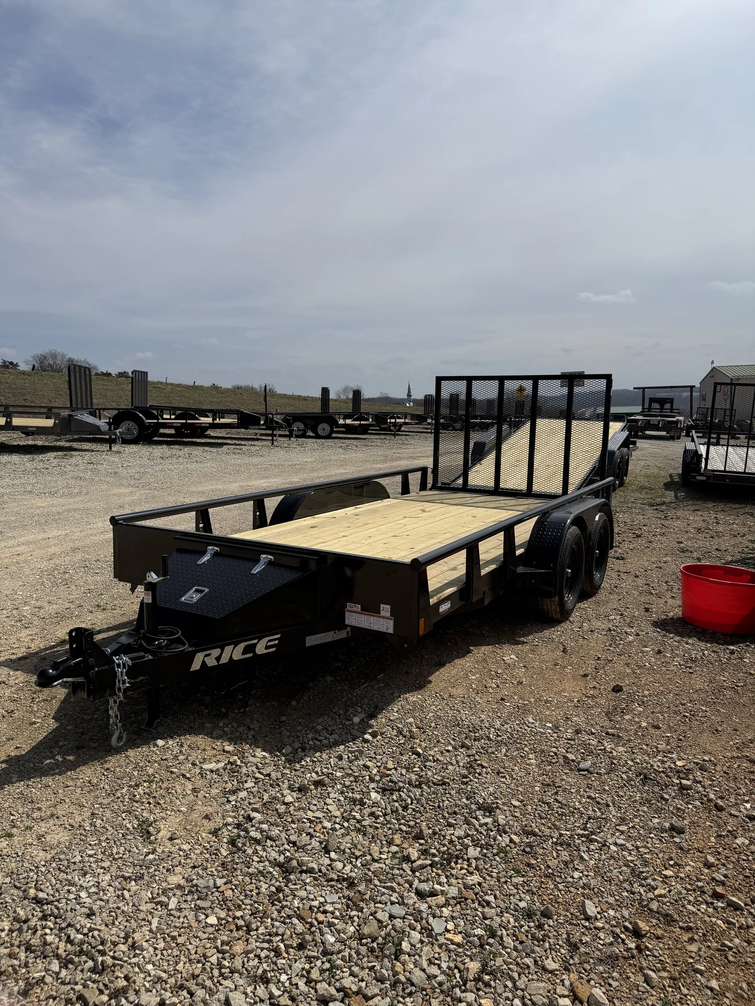 2026 Rice Trailers 76x14 Tandem Axle Utility