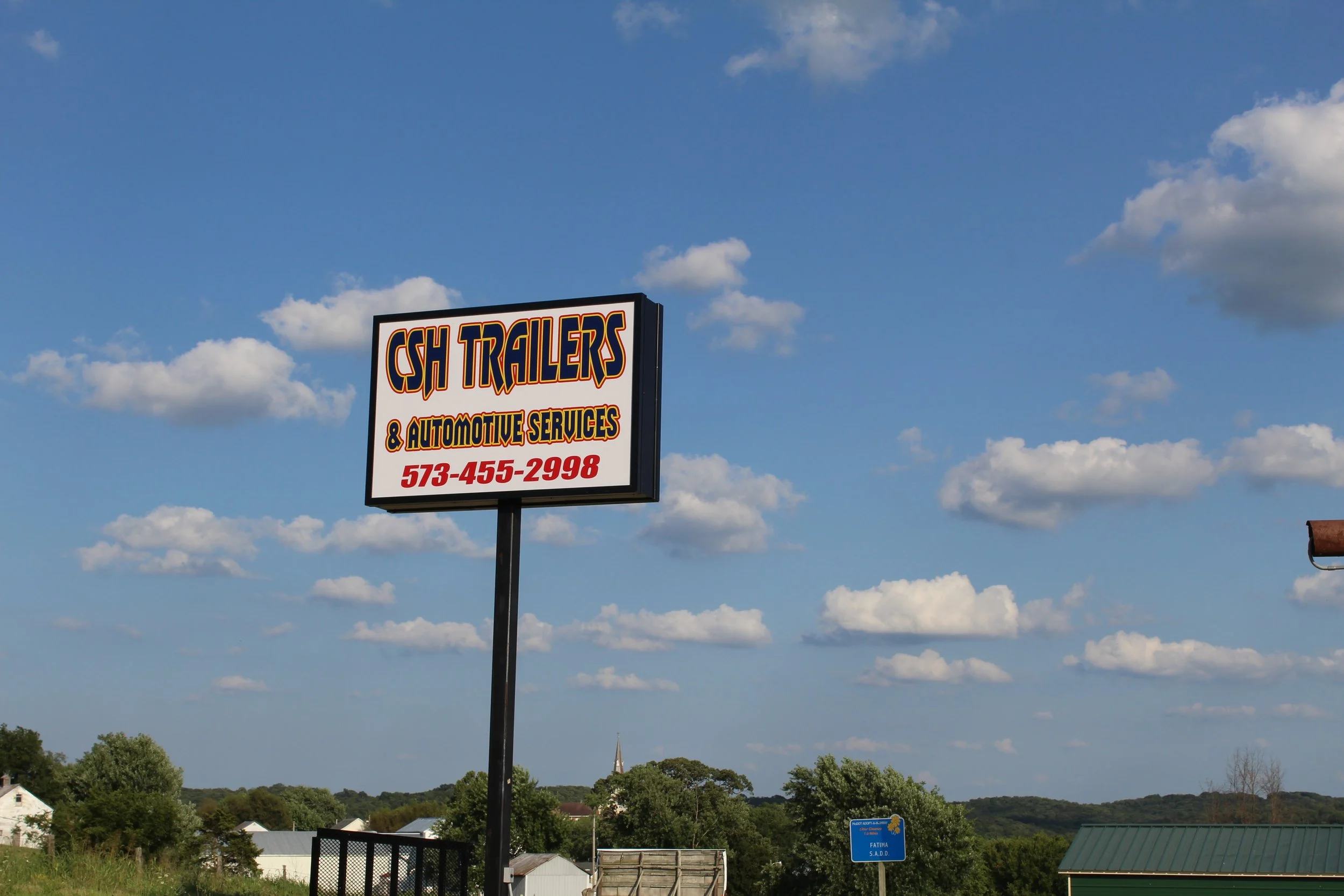CSH Trailers & Automotive Services sign in Westphalia, MO