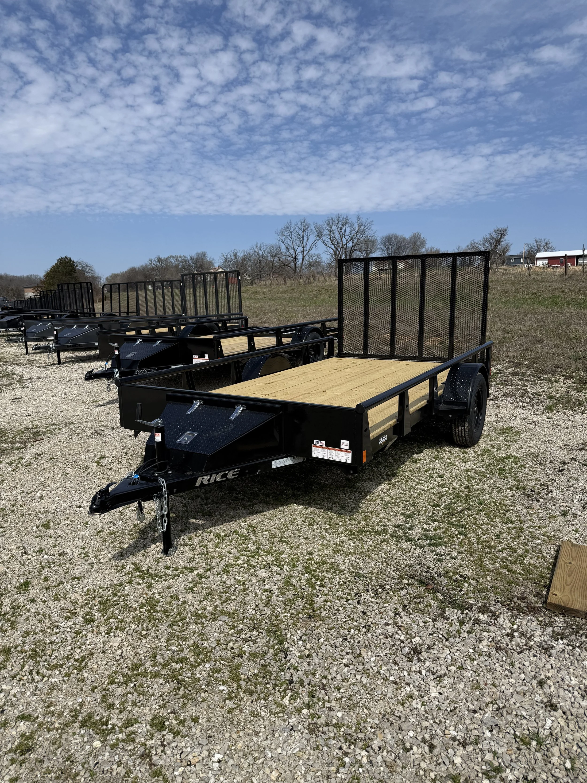 2026 Rice Trailers 76x12 Single Axle Utility