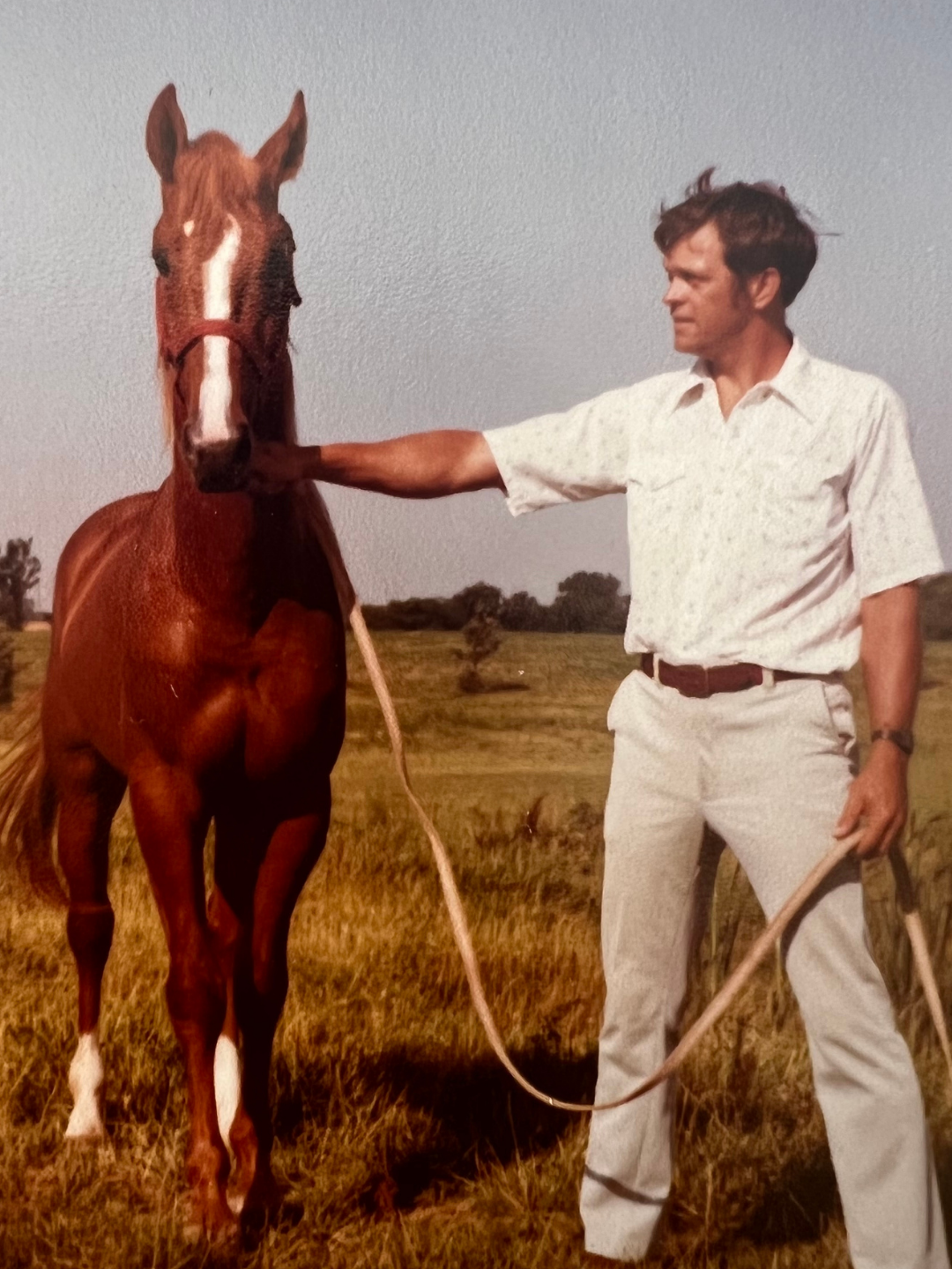 Stan Heckman and his horse in the 80s
