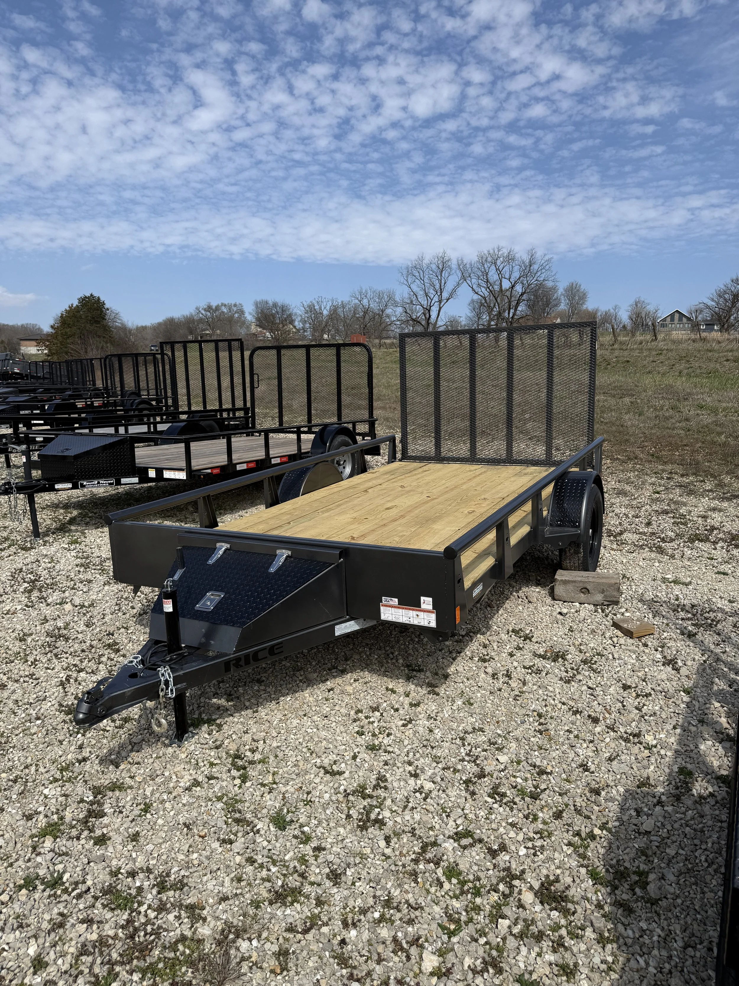 2026 Rice Trailers 76x12 Single Axle Utility