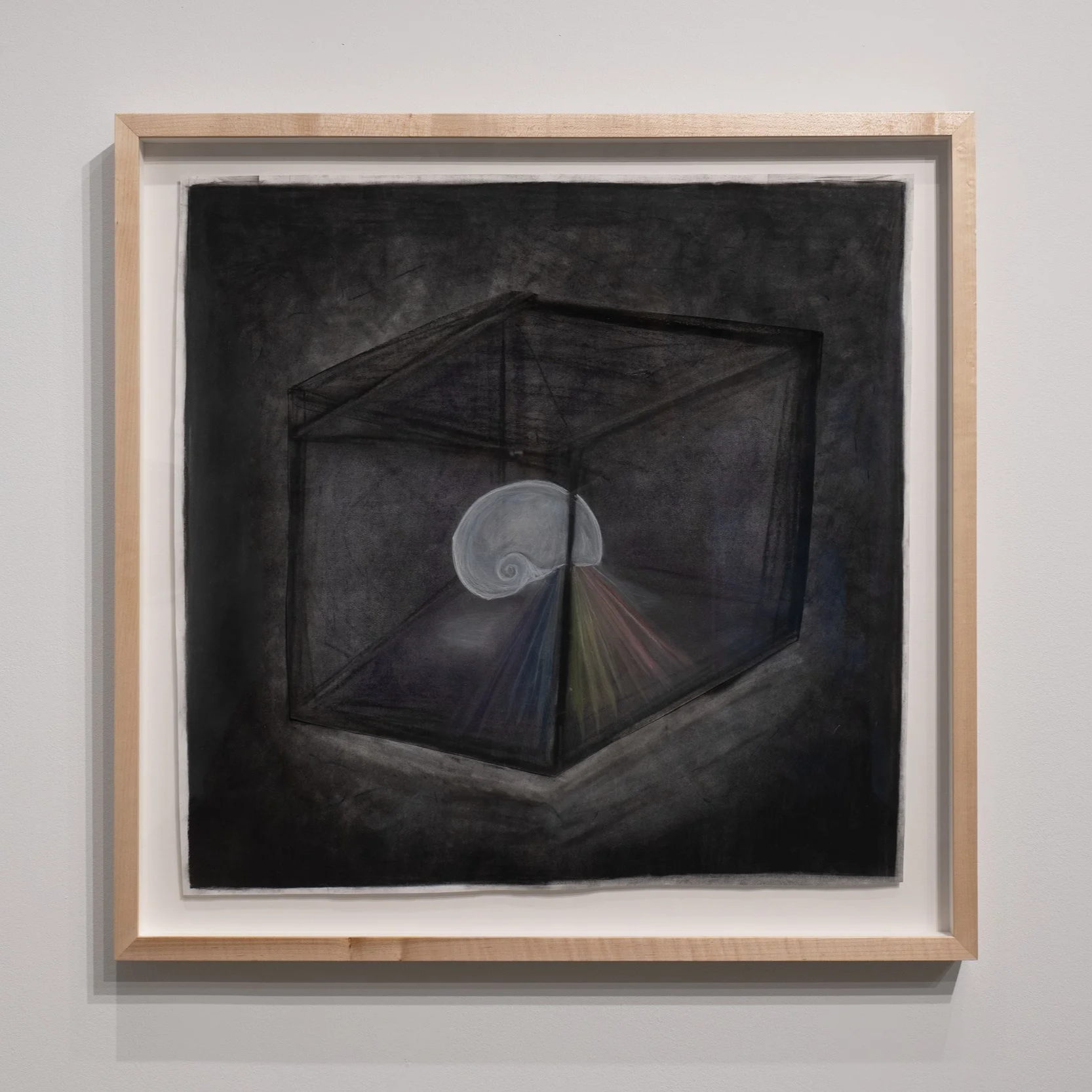 night light | 2024 |  20 x 20 in | charcoal and soft pastel on drawing paper 