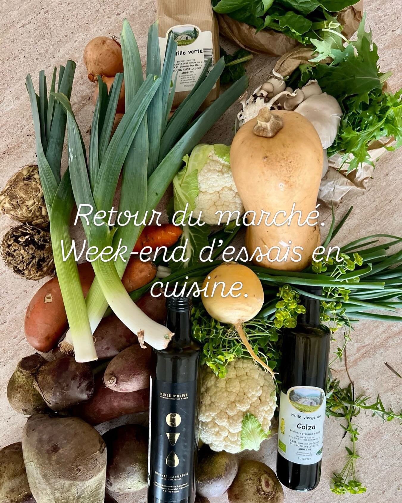 Quel beau march&eacute; ce matin. Merci en particulier &agrave; la ferme Les Accols du Brahic pour ces merveilleuses c&eacute;bettes, dont la r&eacute;colte demande beaucoup de temps et de soin. Elles vont donner une magnifique huile de c&eacute;bett