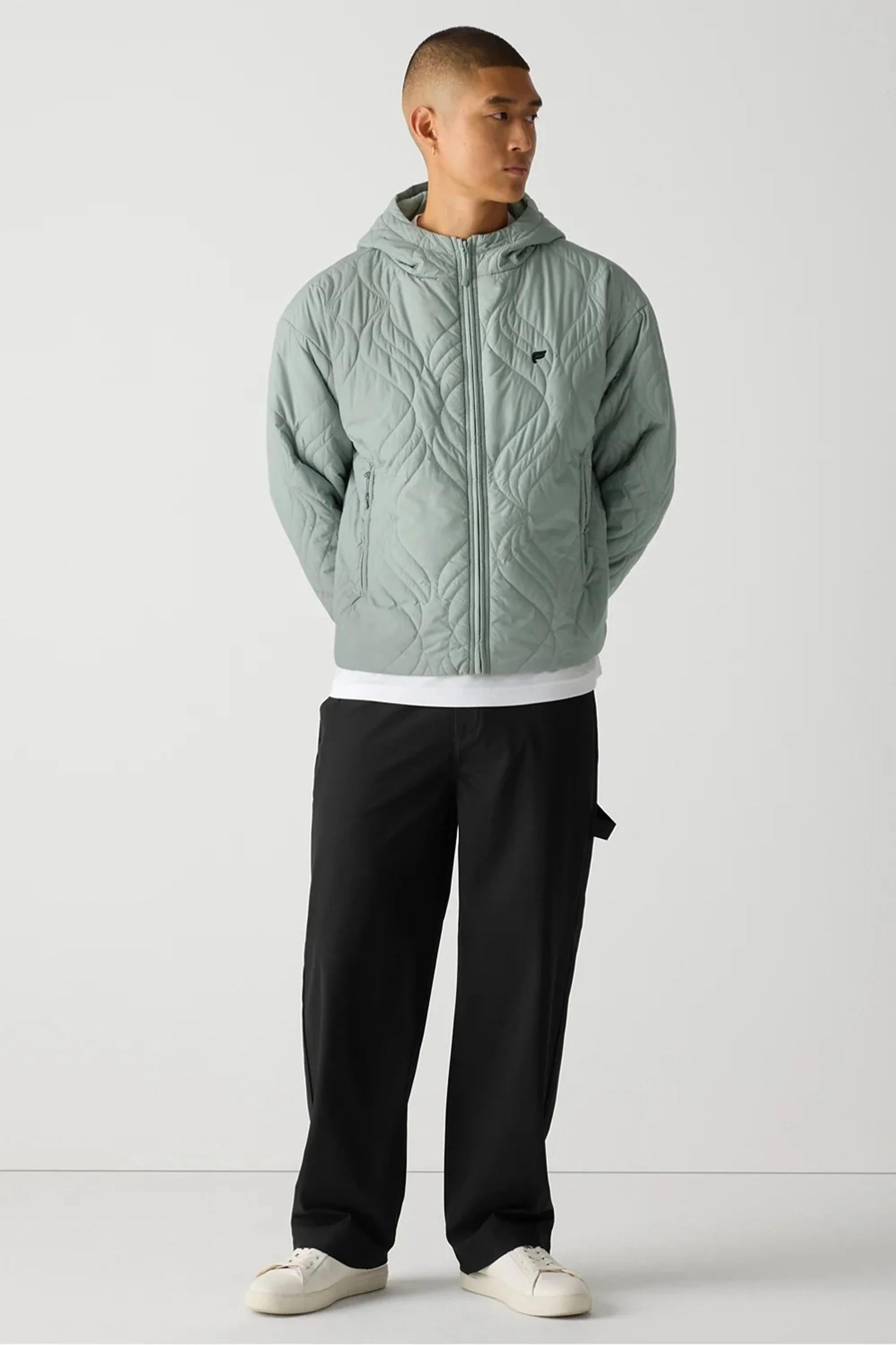 Fashion e-commerce art direction for men's performance apparel photographed in studio.