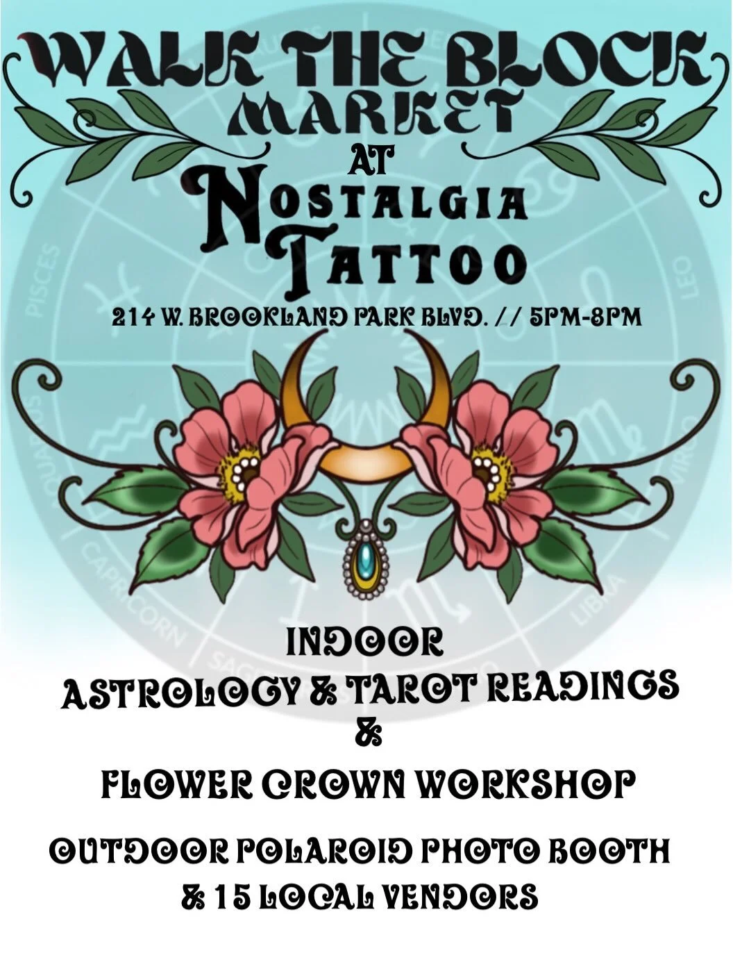 Come Walk the Block on Friday May 29th  from 5pm-8pm on the best side of town @rvanorthside 

This month @nostalgia.tattoo.rva we are celebrating the transition from Spring into Summer with a flower crown workshop put on by @frommaggiewithlove and ta