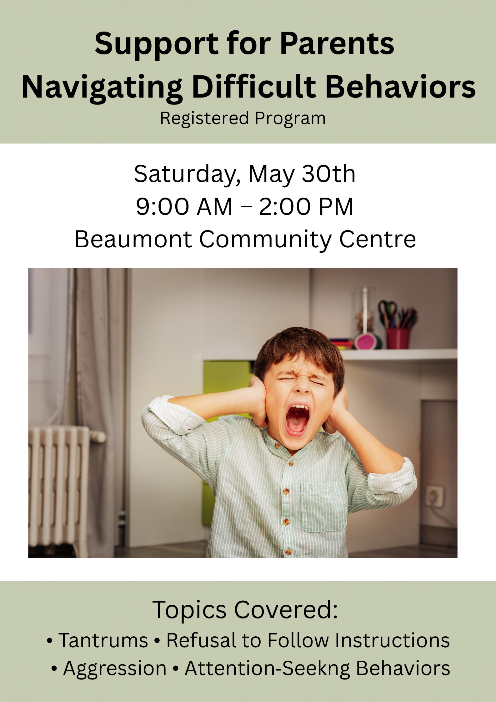 May 30th - Challenging Behavior Support