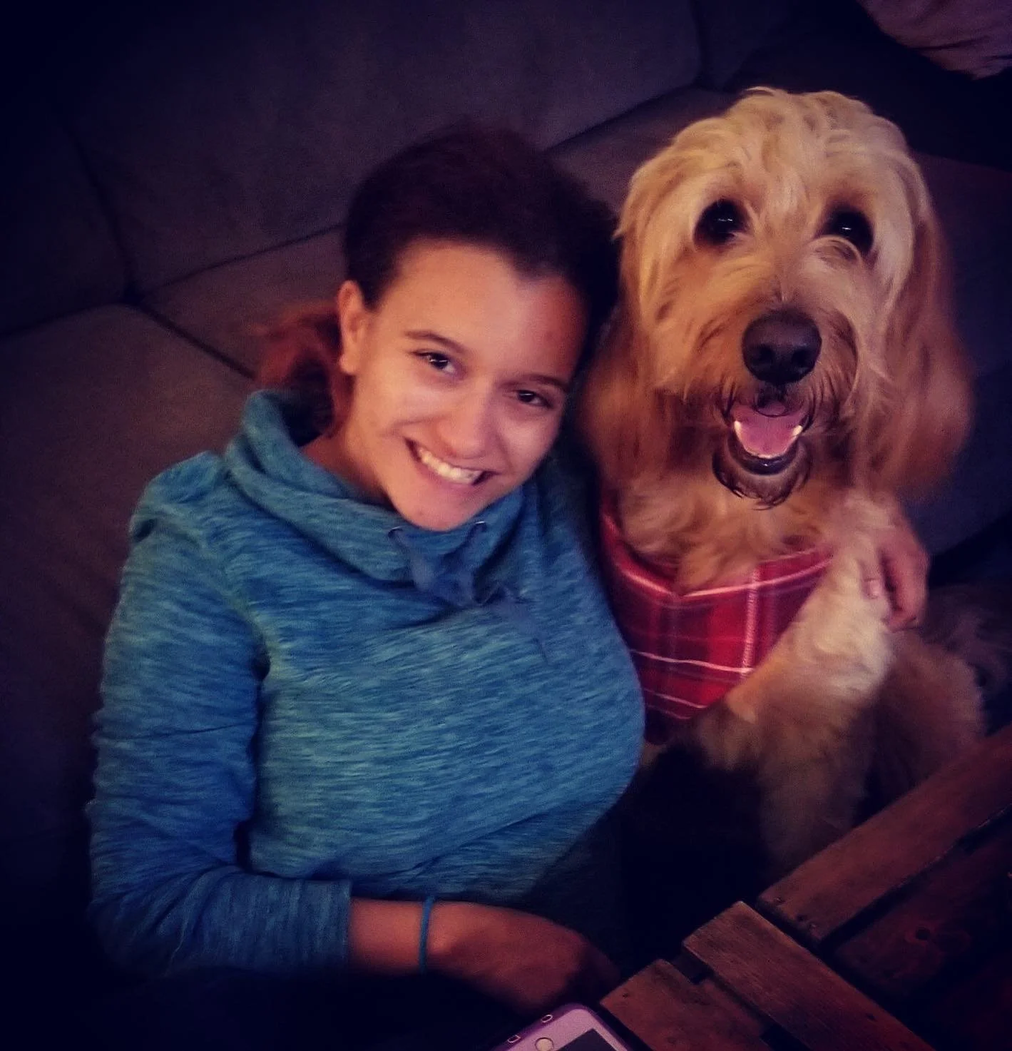 Deidre with fur nephew (Captain)