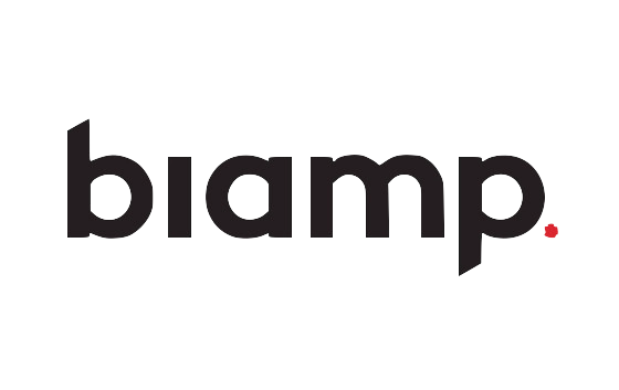The word 'biamp' in lowercase black letters with a red period at the end.