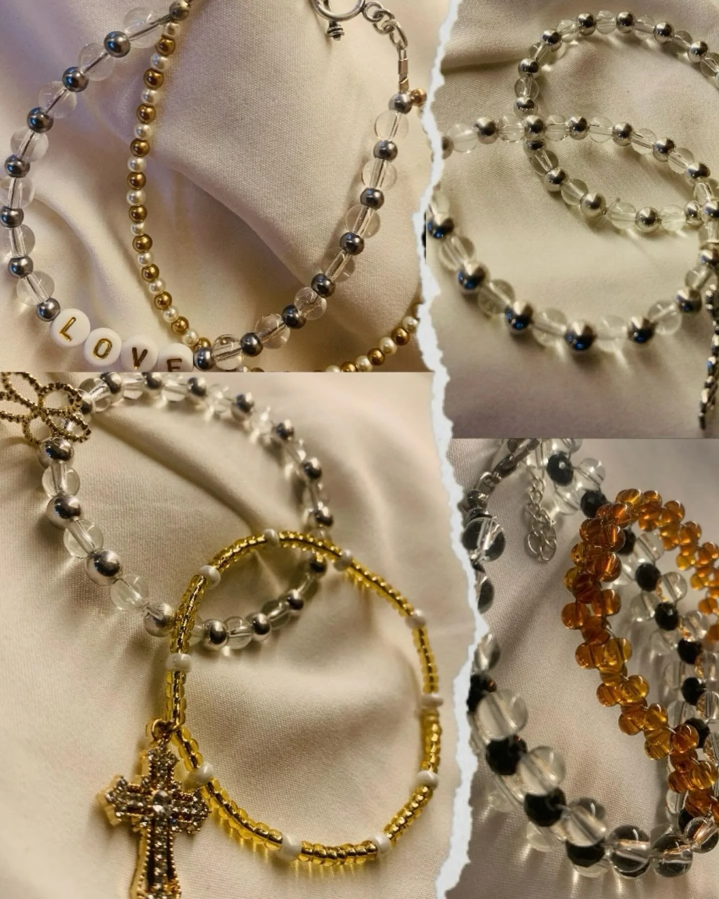 Everyday bracelets🤍
Wrist essentials
𝐍𝐨𝐭 𝐣𝐮𝐬𝐭 𝐣𝐞𝐰𝐞𝐥𝐫𝐲, 𝐚 𝐡𝐚𝐧𝐝𝐦𝐚𝐝𝐞 𝐬𝐭𝐨𝐫𝐲	
#Sɪᴍᴘʟᴇ #Rᴇᴀʟ #DᴀɪʟʏWᴇᴀʀ

Customise Your own! 
Dm to order!