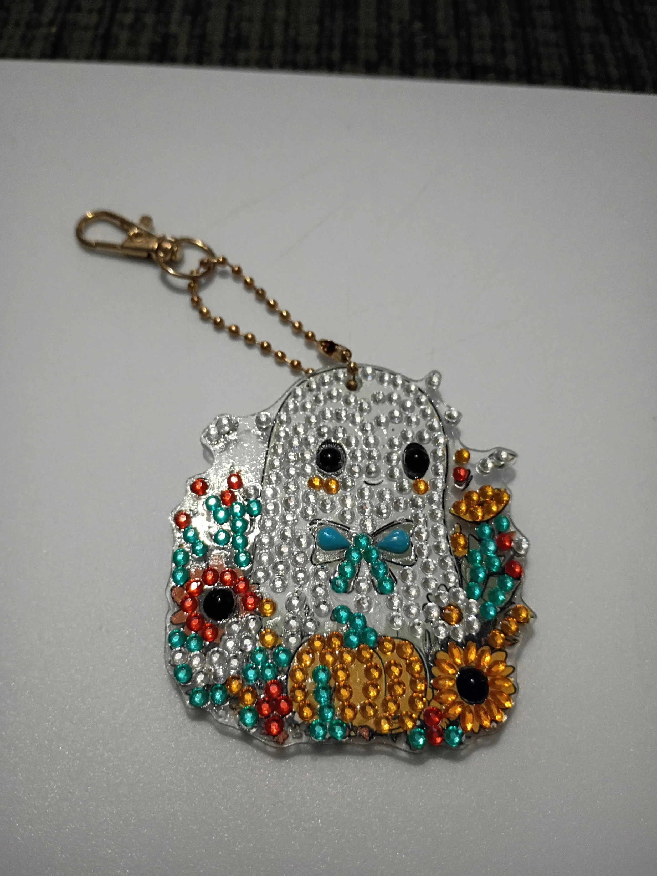 pumpkin ghost Halloween key chain