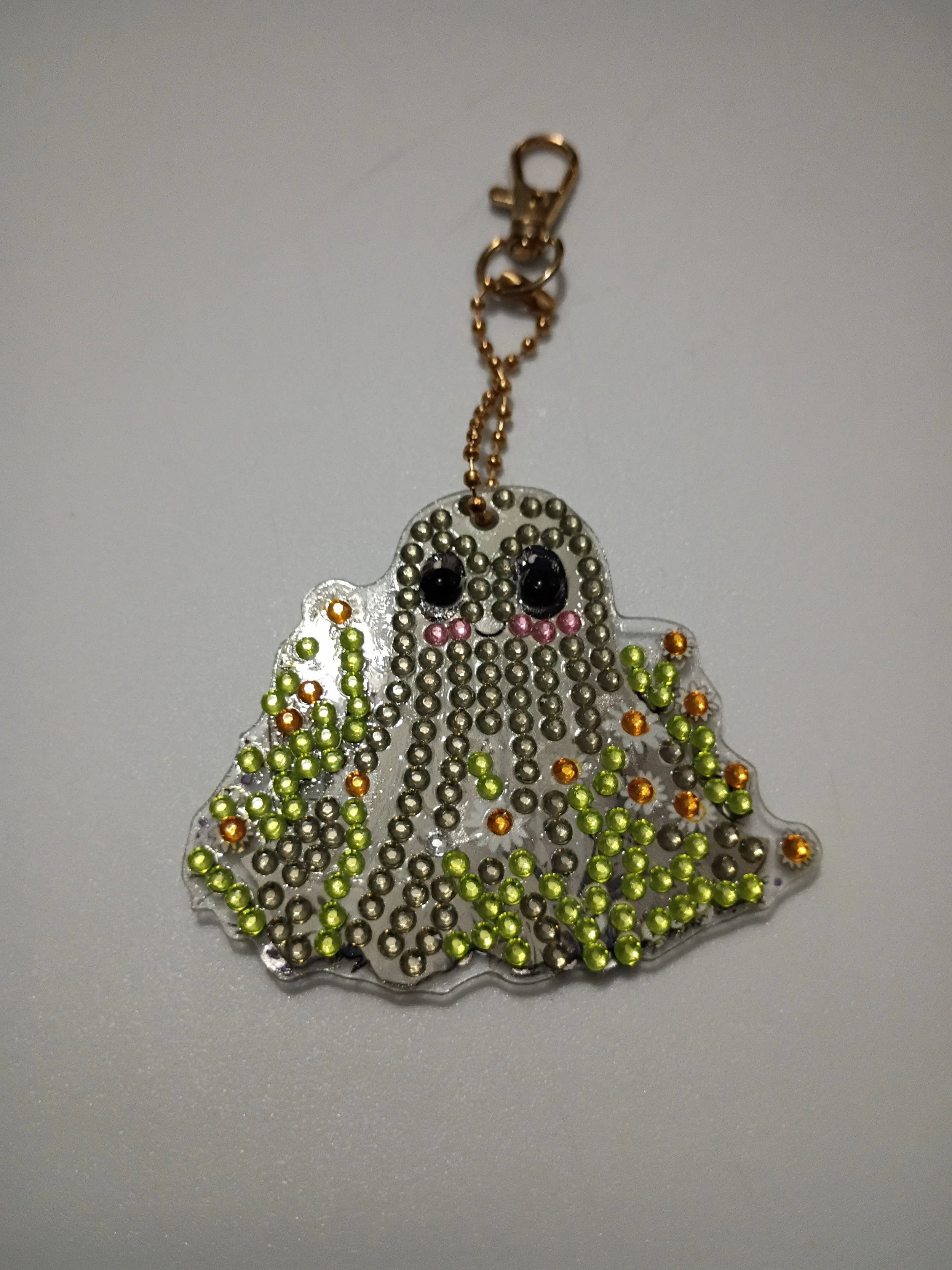 flower ghost Halloween key chain