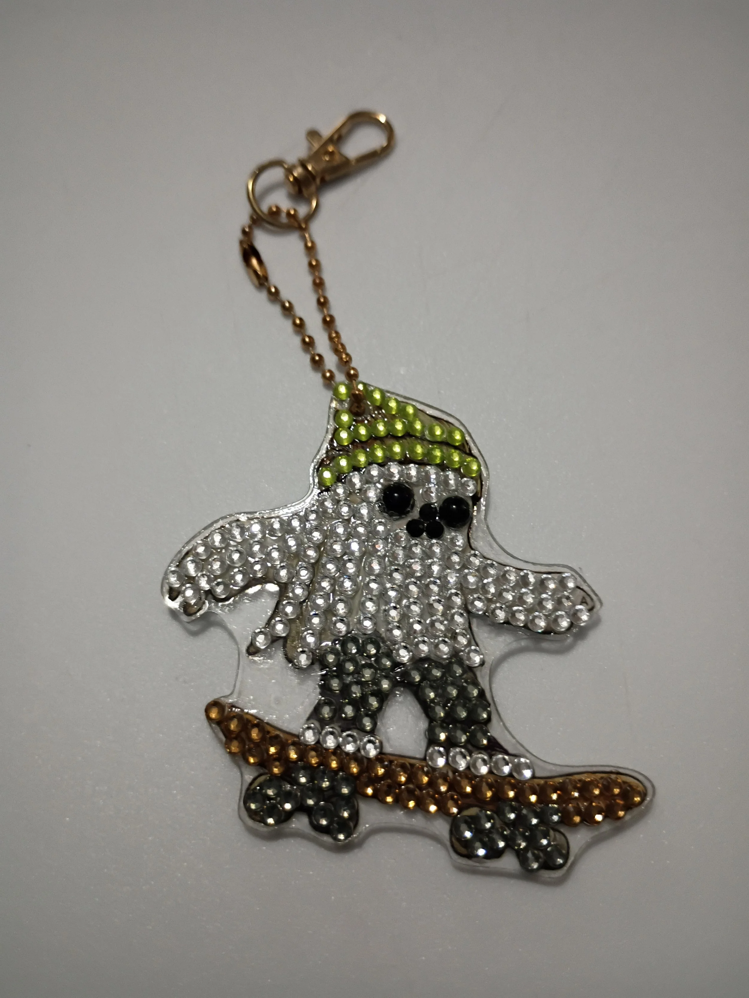 ghost on a skateboard Halloween key chain