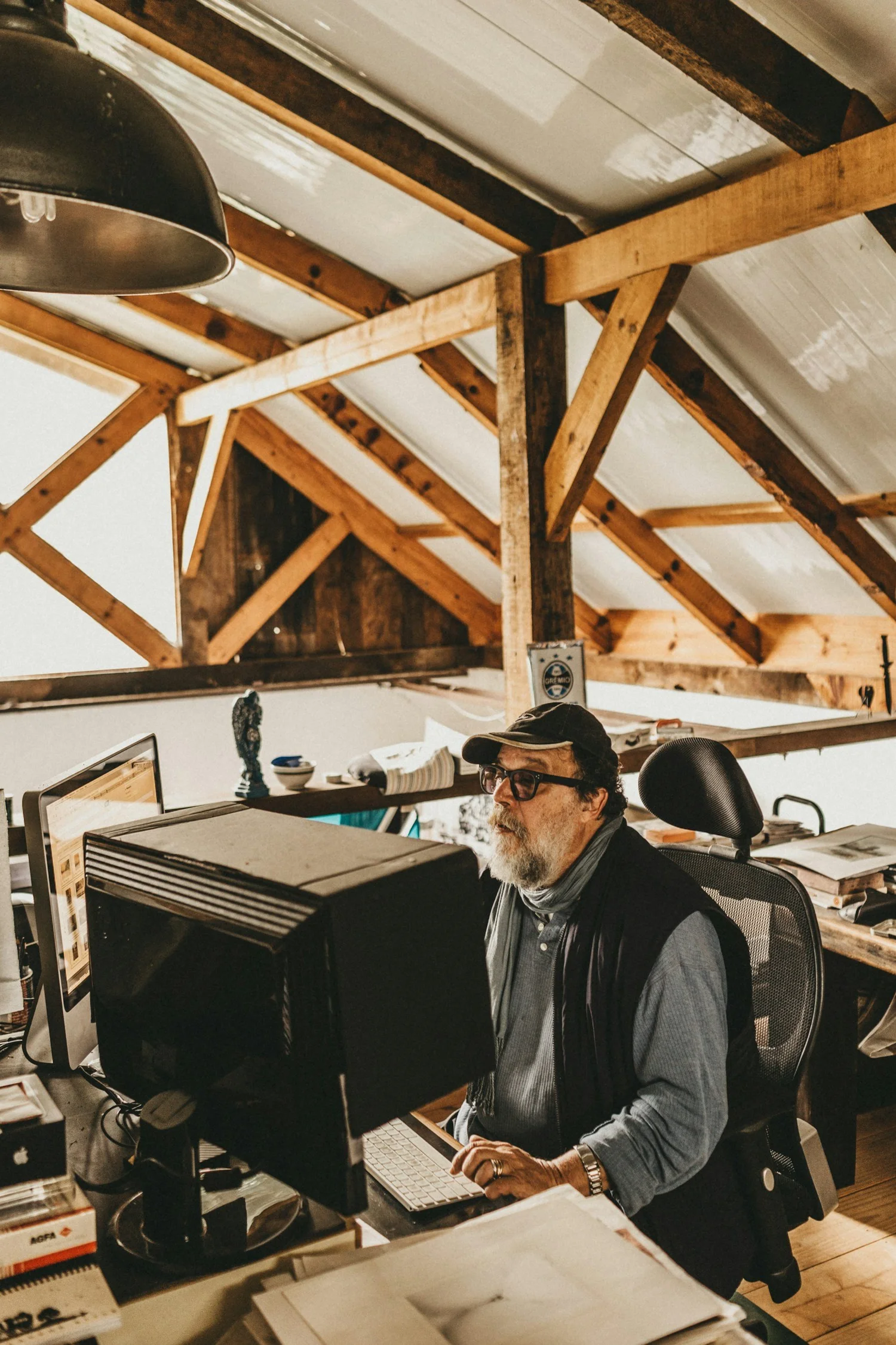 Architect at a workbench
