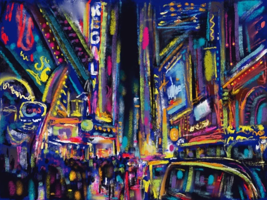 New York City St. scene procreate it&rsquo;s fun to be creative