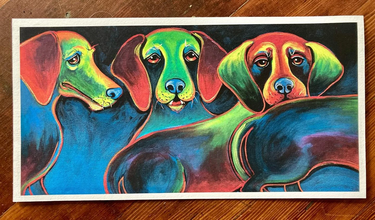 Who doesn&rsquo;t love a painting of wiener dogs?