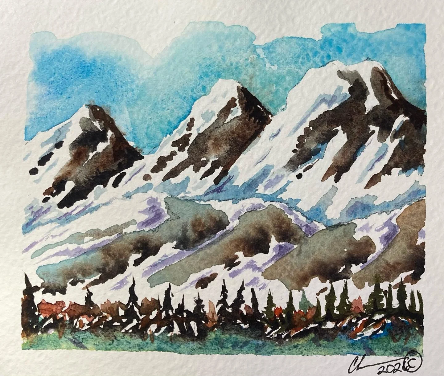 Finished baby water color