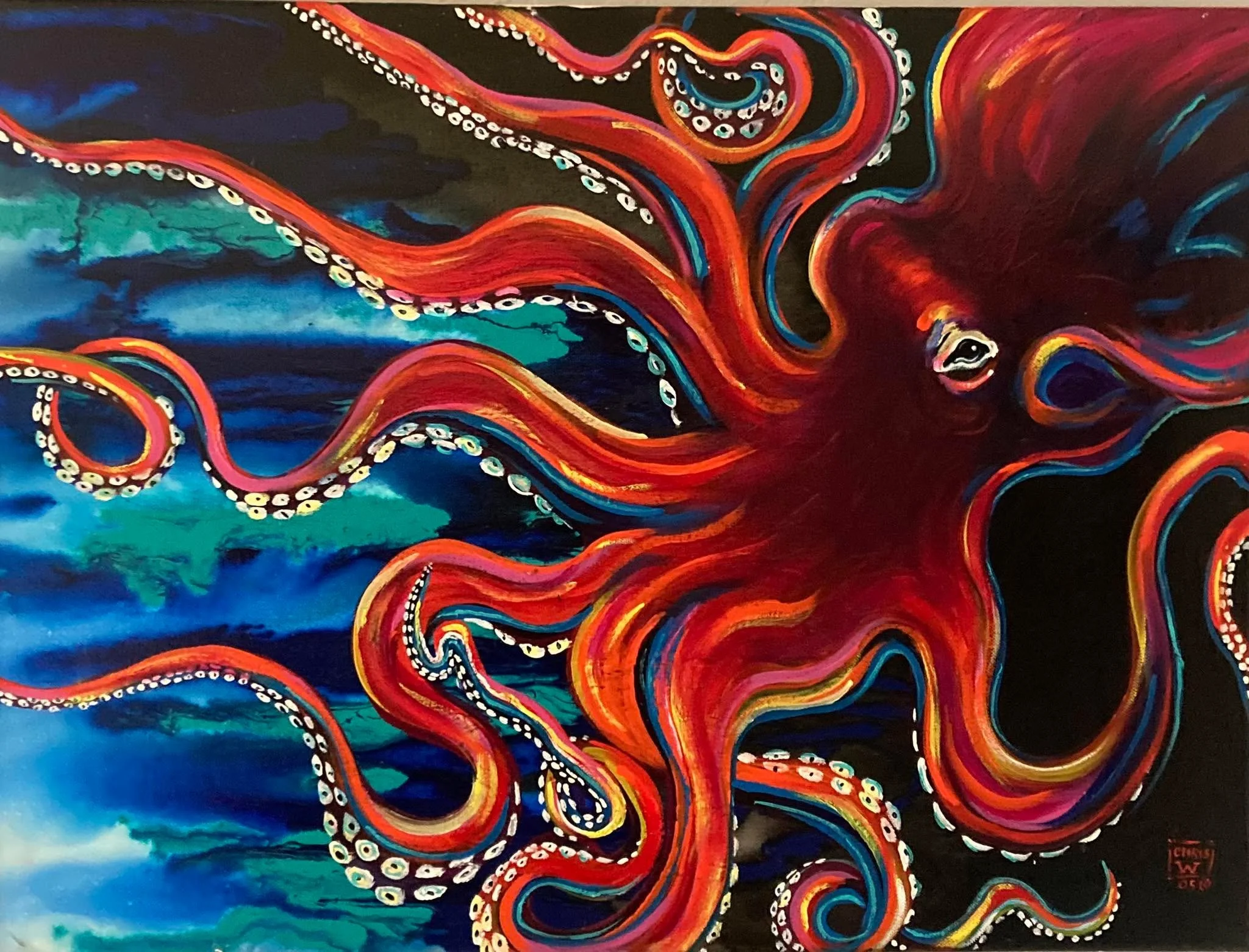 The painting I did for the Alaska sea-life center ￼ https://www.alaskasealife.org/