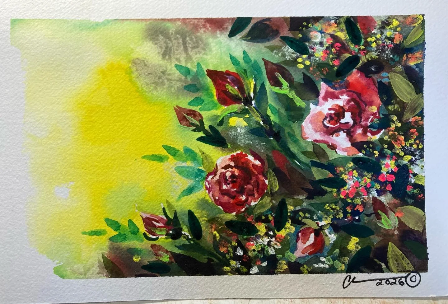 Baby watercolor 10&rdquo;7&rdquo; wedding reception WakefieldArts.com