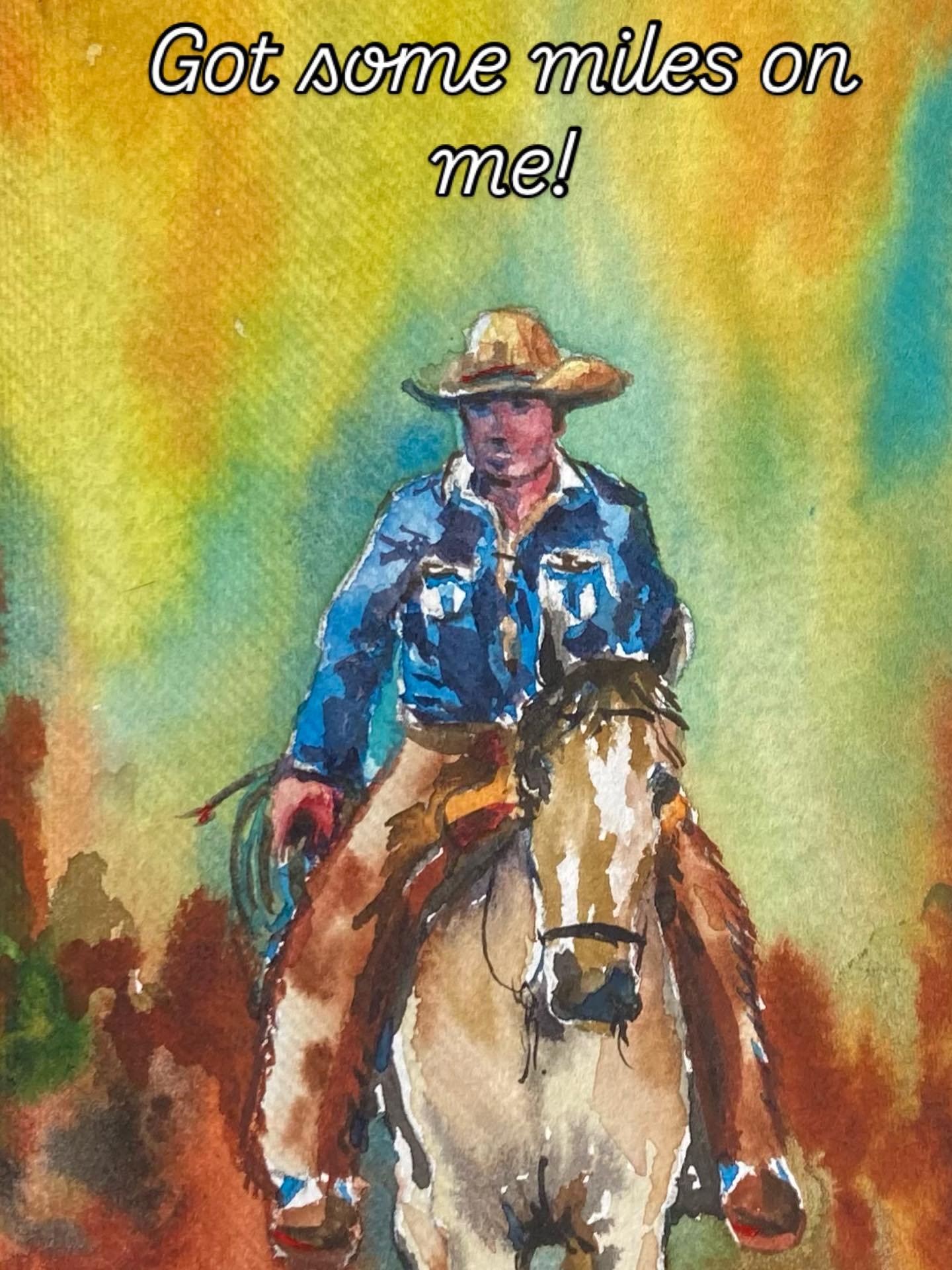 Got some miles on me.! Watercolor Chris Wakefield.