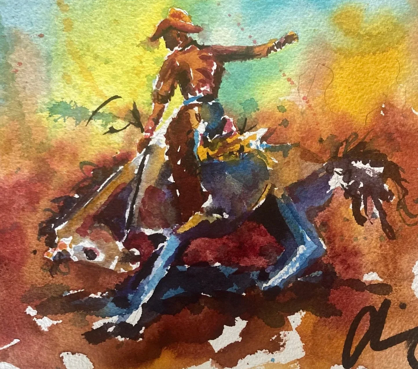 "Get 'er Done" original watercolor