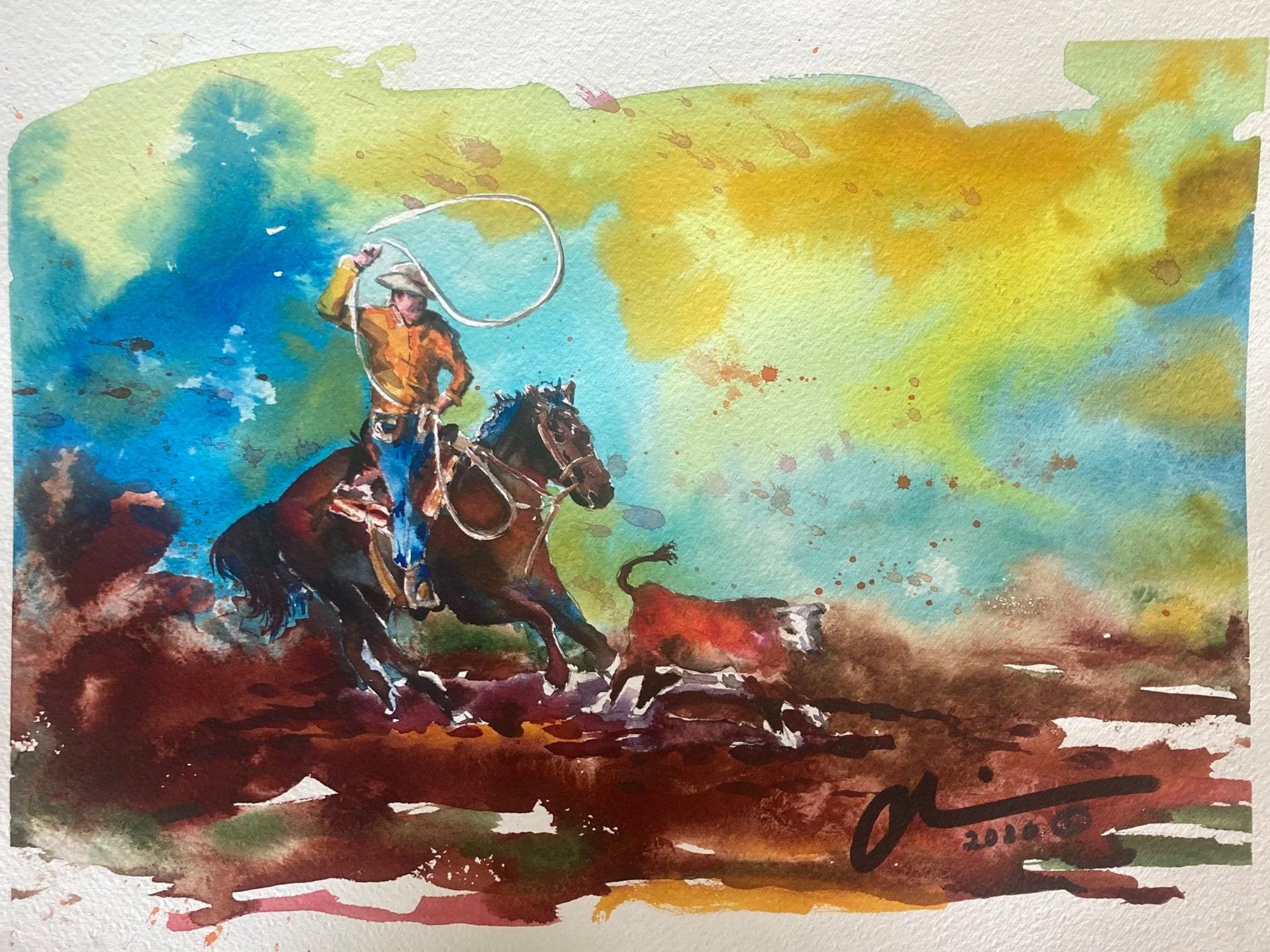 "Today Was A Good Day" original watercolor
