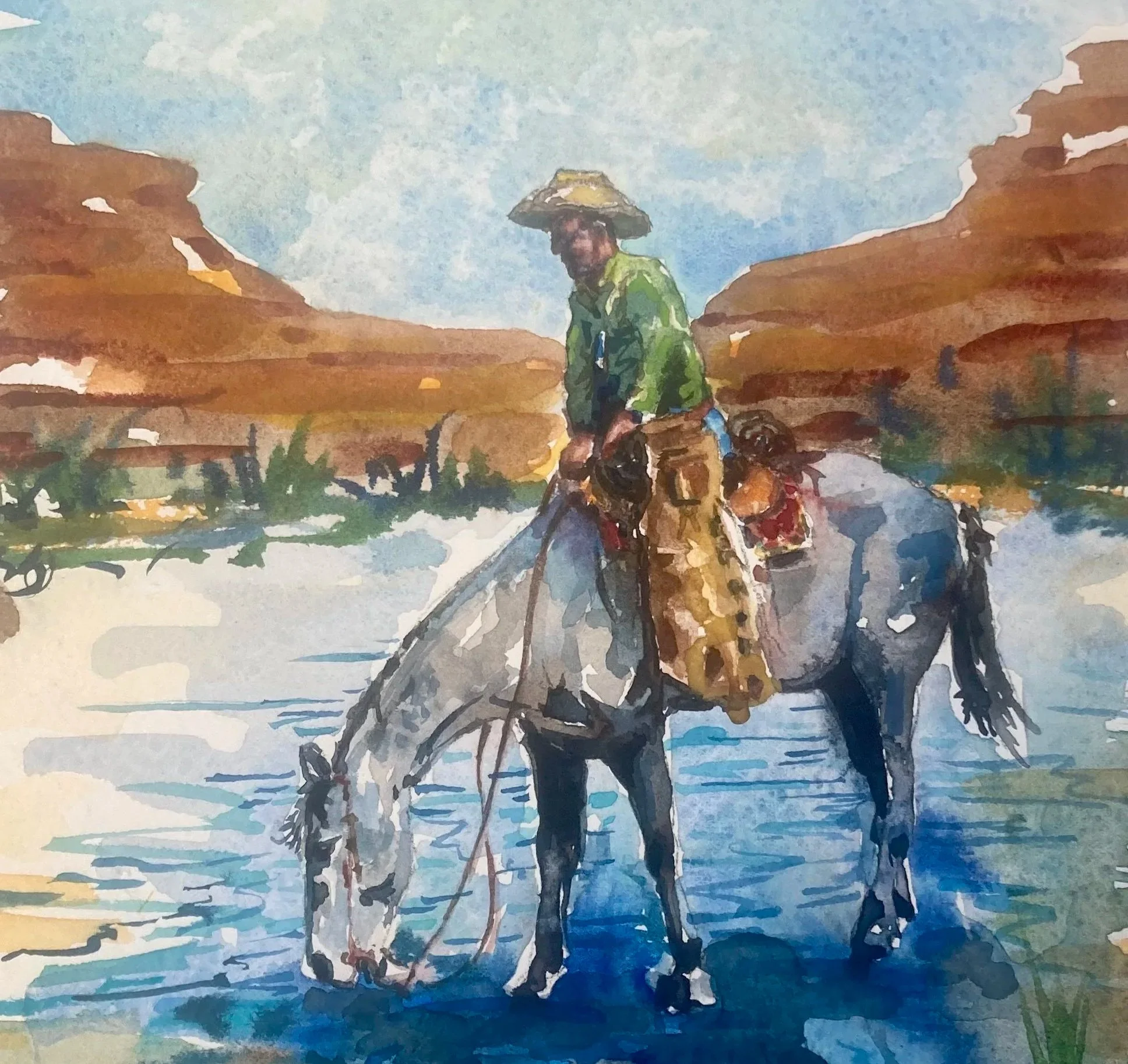 "Texas Sun" original watercolor