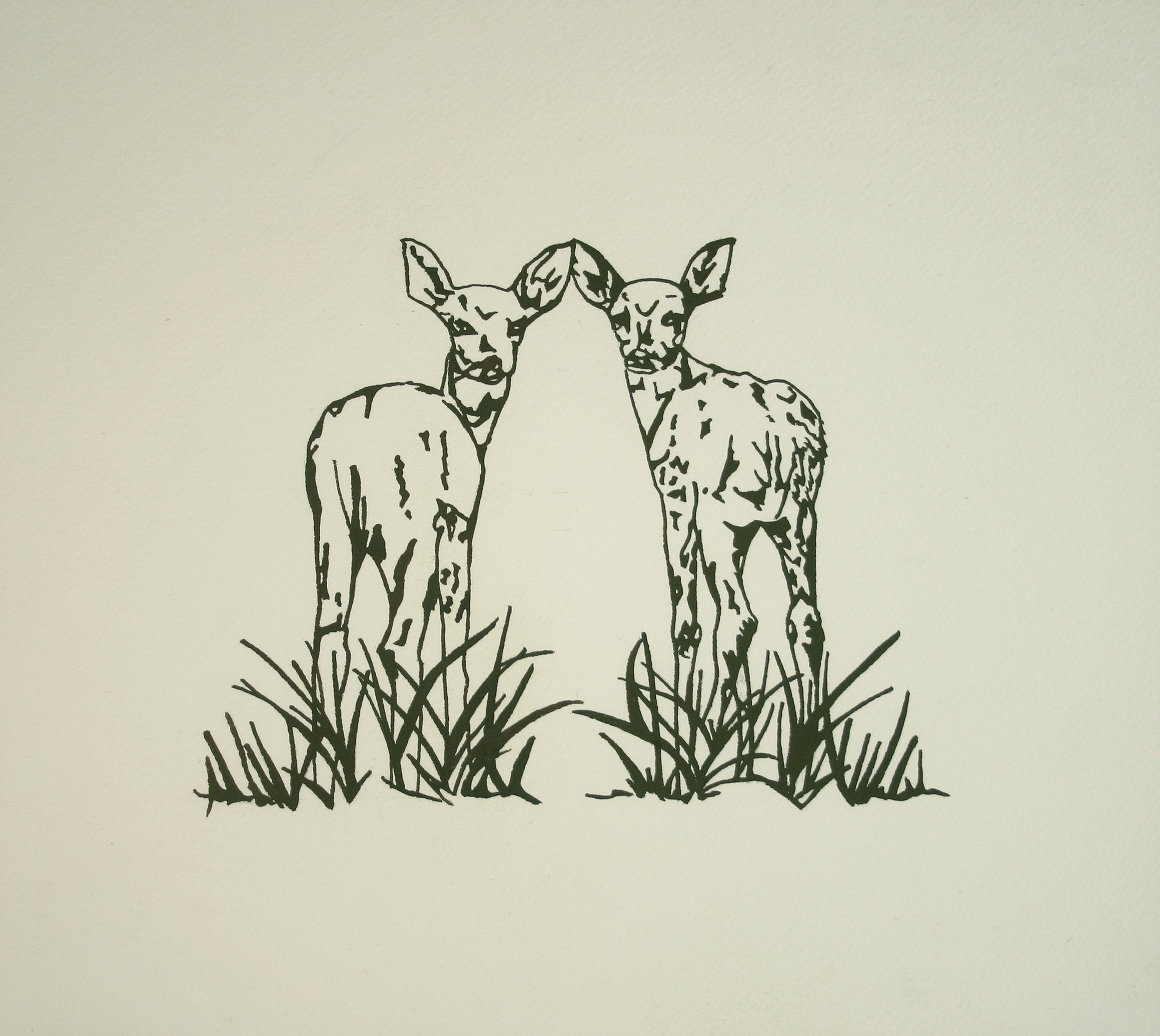 Cloned, gouache on paper